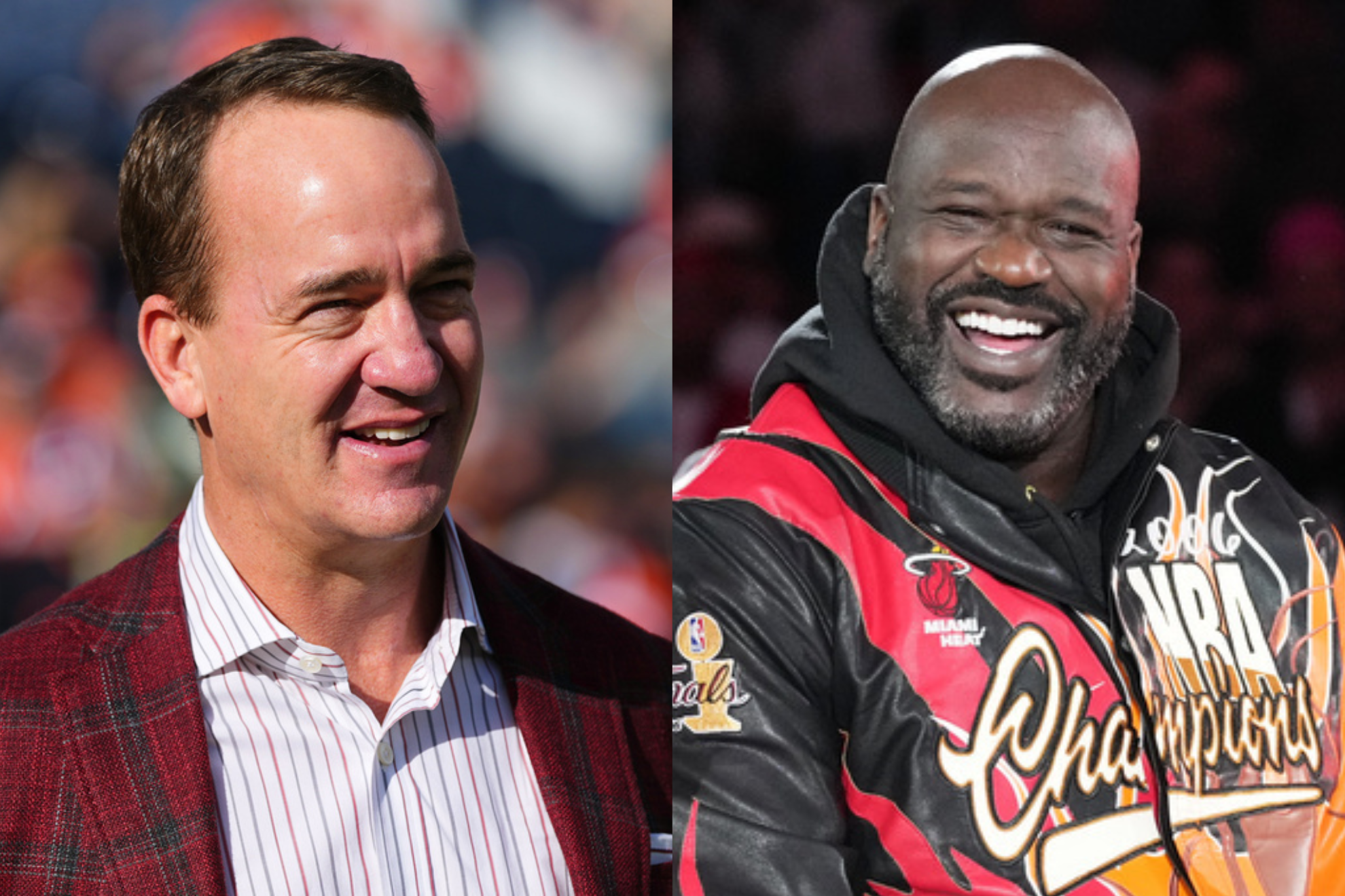 Peyton Manning (left) and Shaquille O'Neal (right) might be working together more in the future.