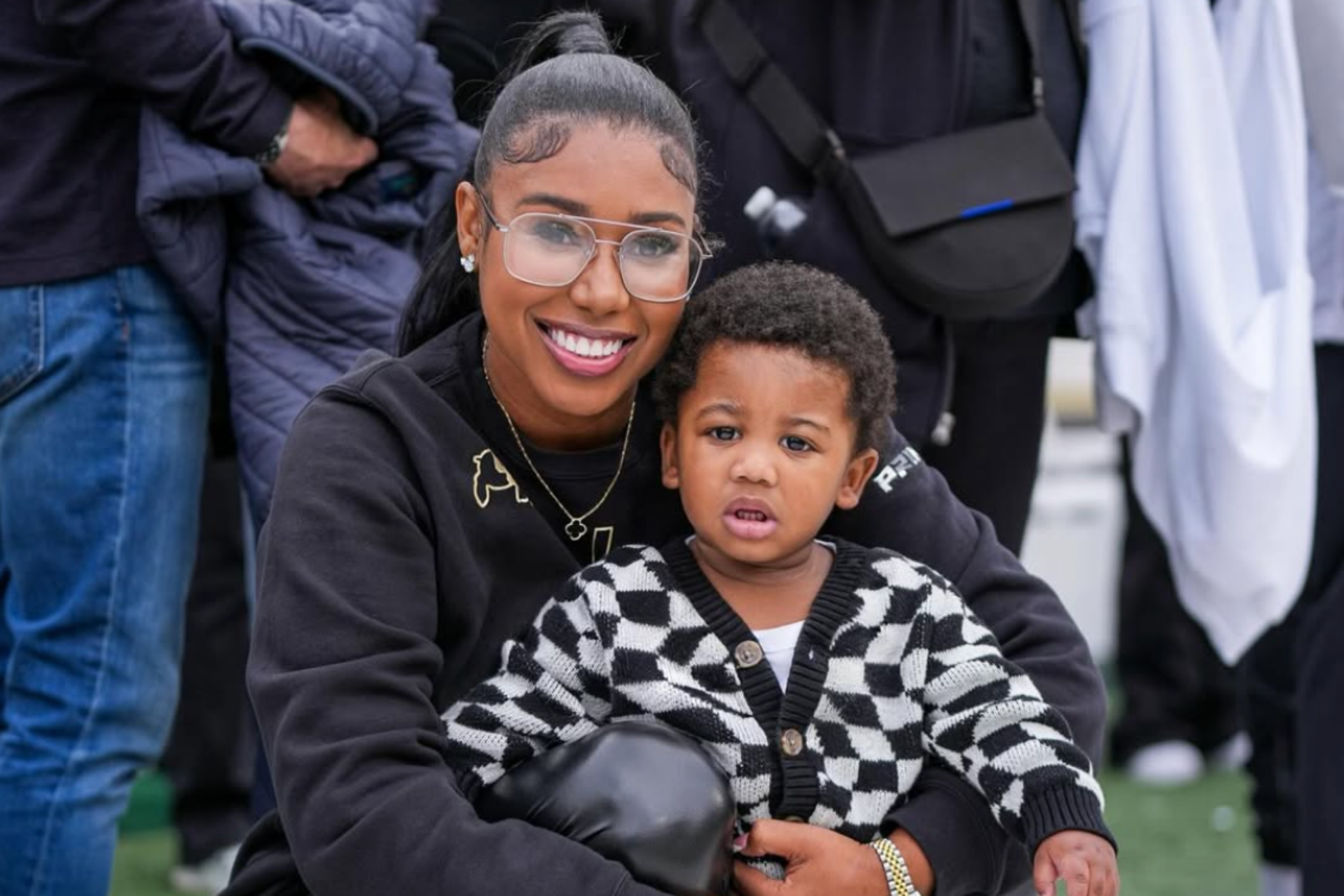 Deiondra Sanders and her son, Snow.