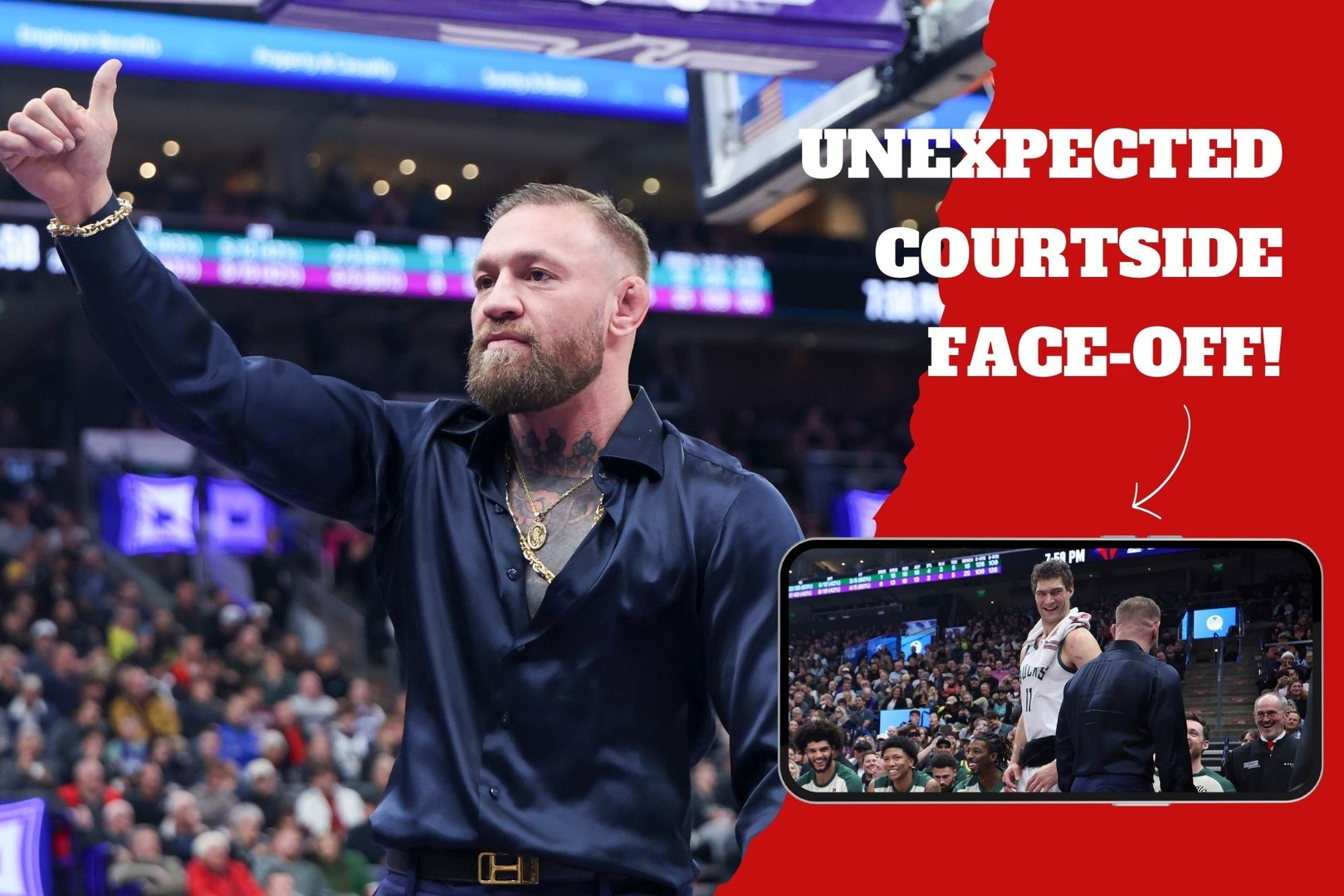 Tough! McGregor and Lopez have a stare down