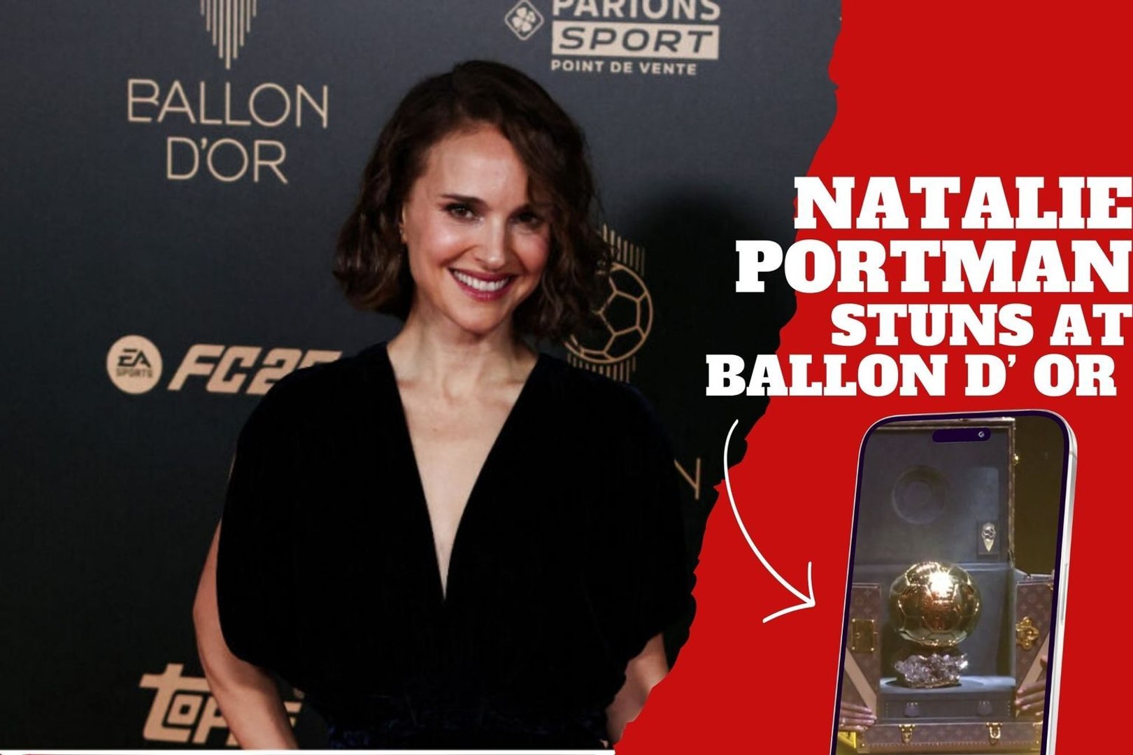 Hollywood Glamour at the Ballon d'Or: Portman Steals the Show