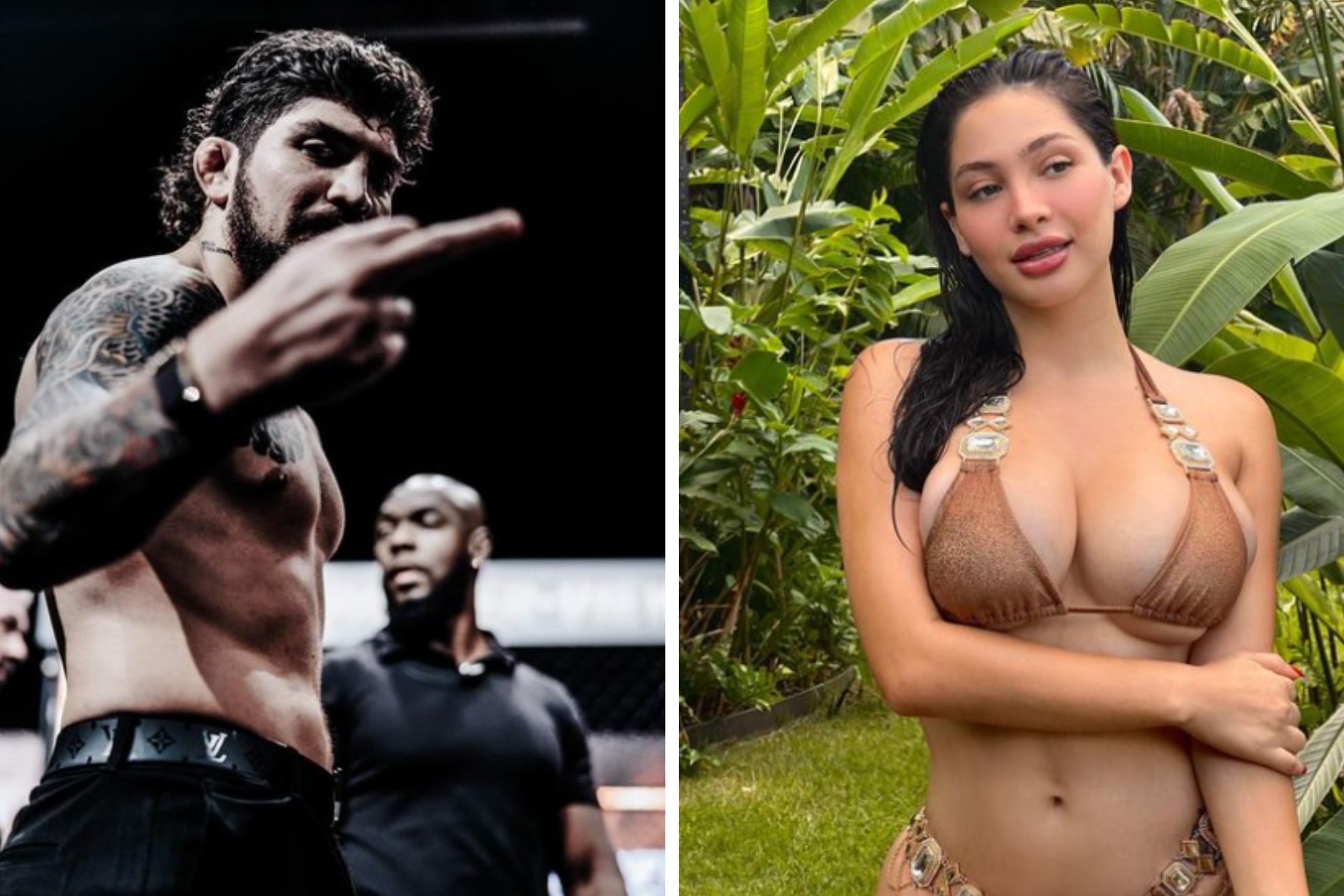 Dillon Danis (left) and Andrea Celina (right)