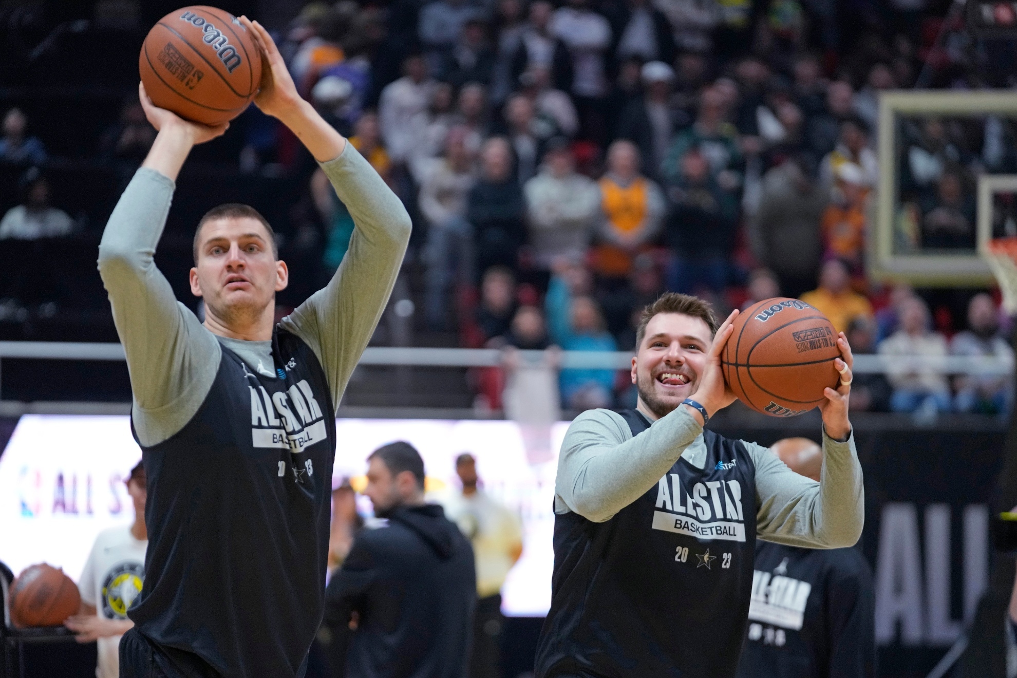 Nikola Jokic and Luka Doncic shooting