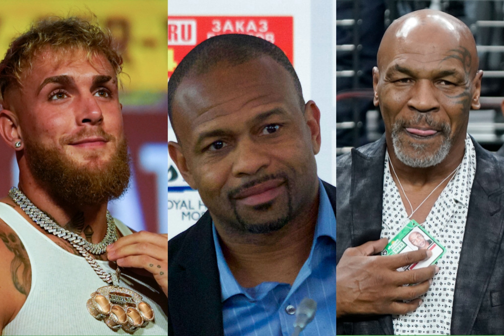 Roy Jones Jr. (Center) warned Jake Paul to beware of Mike Tyson's fists.