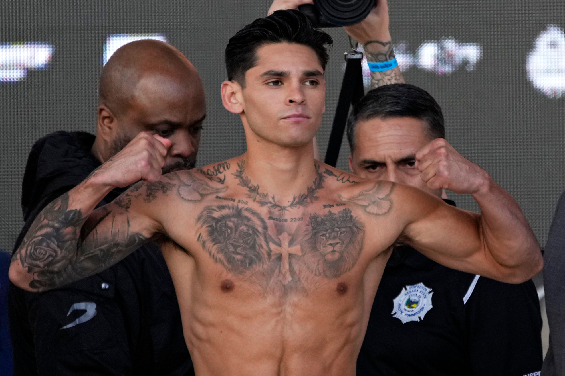 Ryan Garcia weighs in before facing Gervonta Davis.