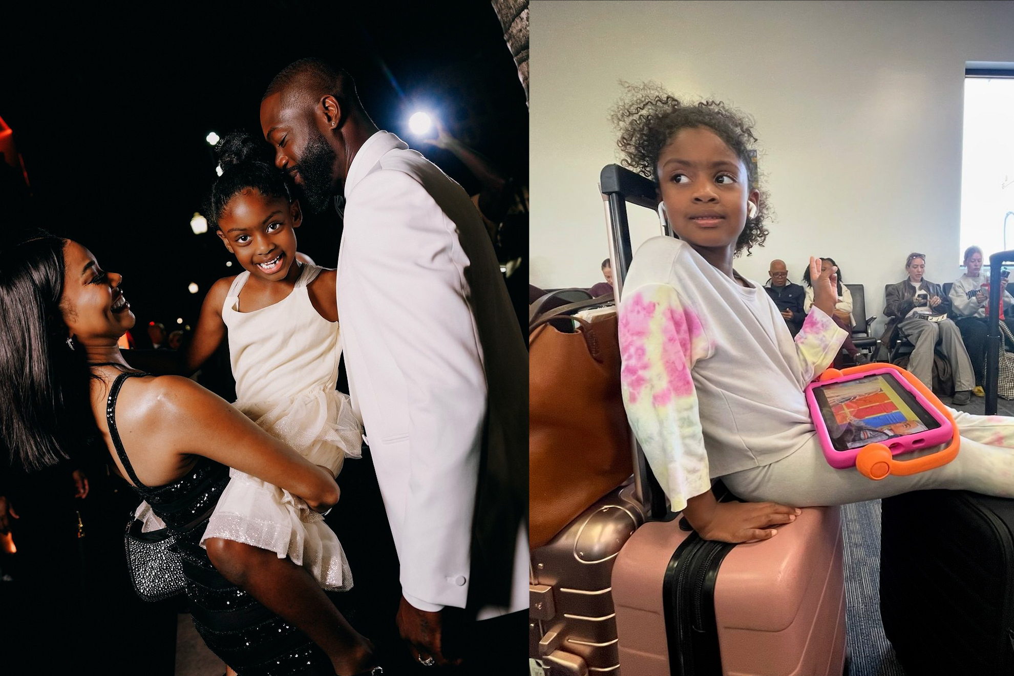 Dwyane Wade, Gabrielle Union and Zaya Wade