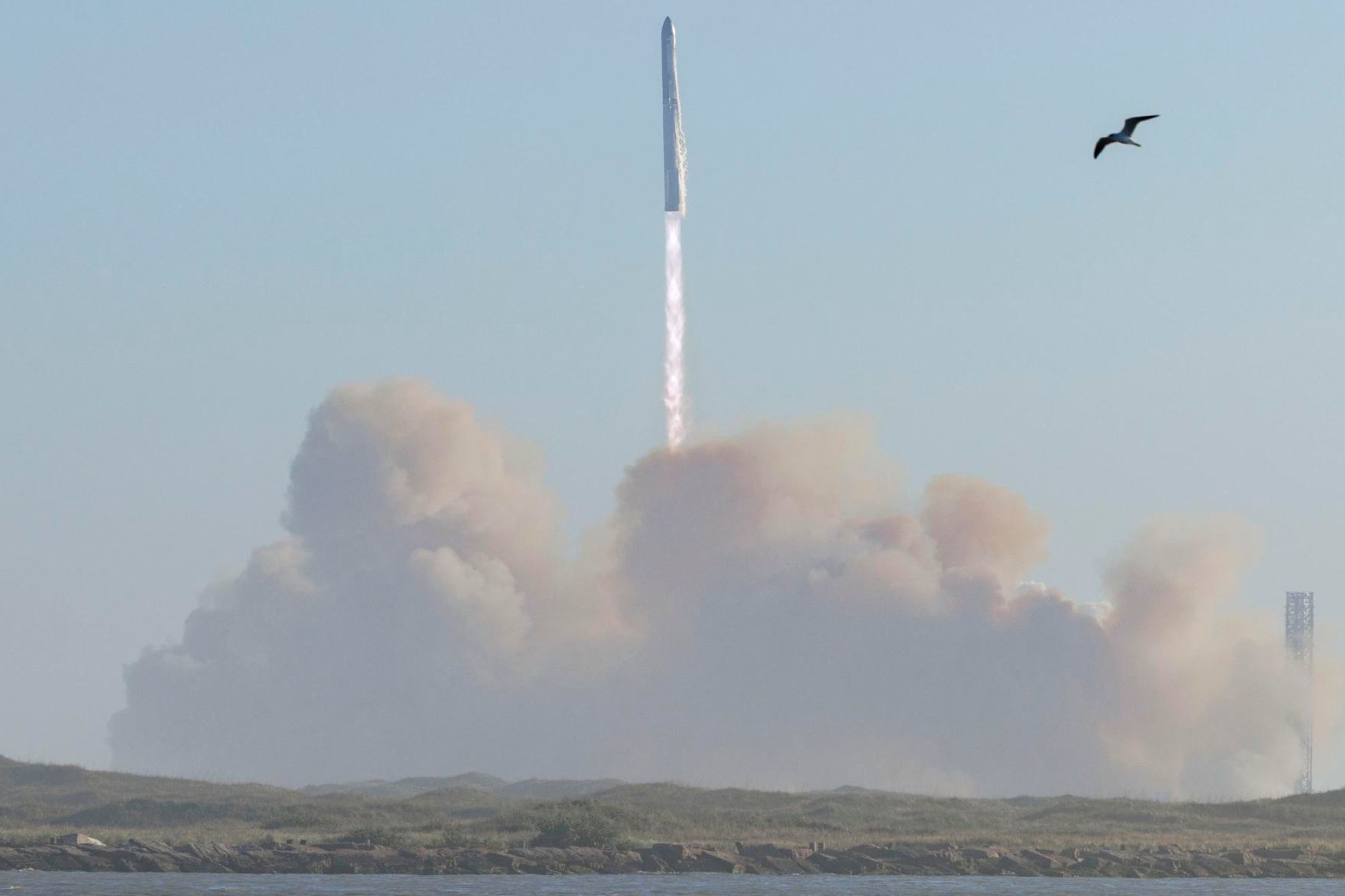 SpaceX's 'Starship' rocket lifts off from the company's facilities in Boca Chica