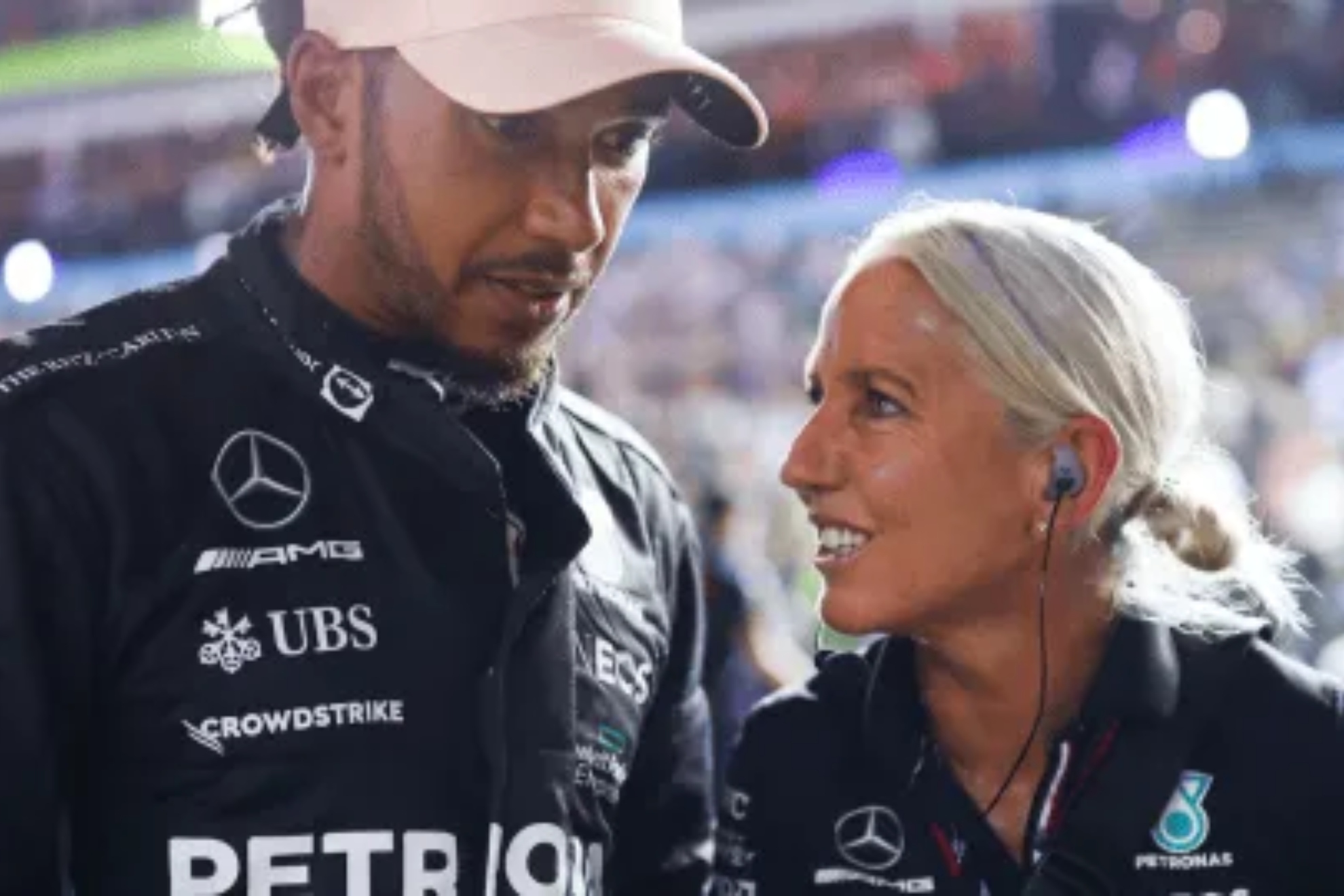 Lewis Hamilton and Angela Cullen in a file photo.