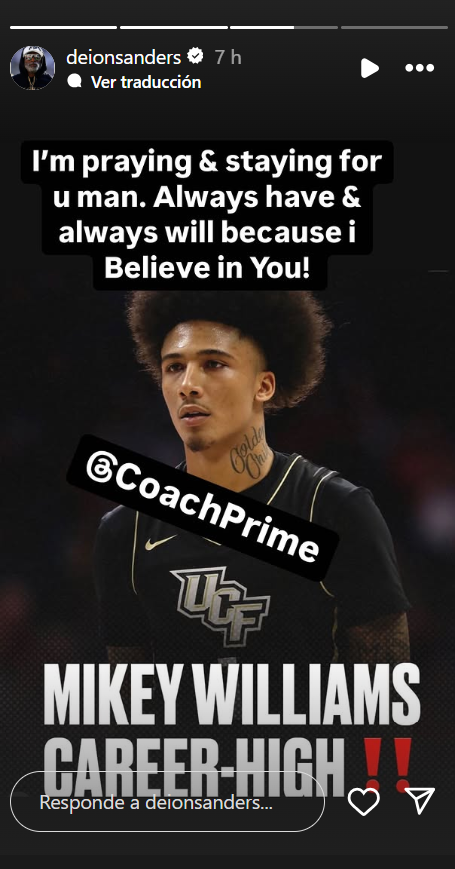 Coach Prime has Mikey's back.