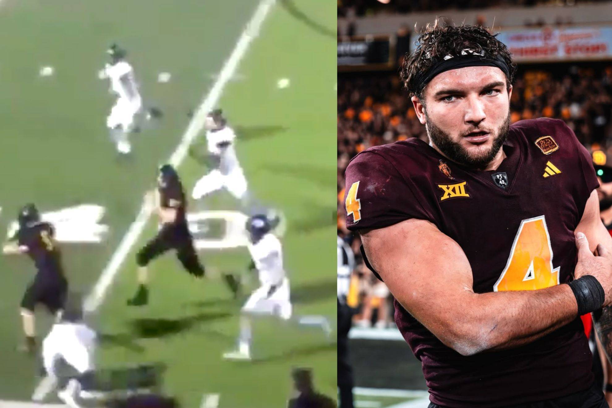 NFL prospect Cameron Skattebo ran over an entire defense during an insane play that ended in a touchdown