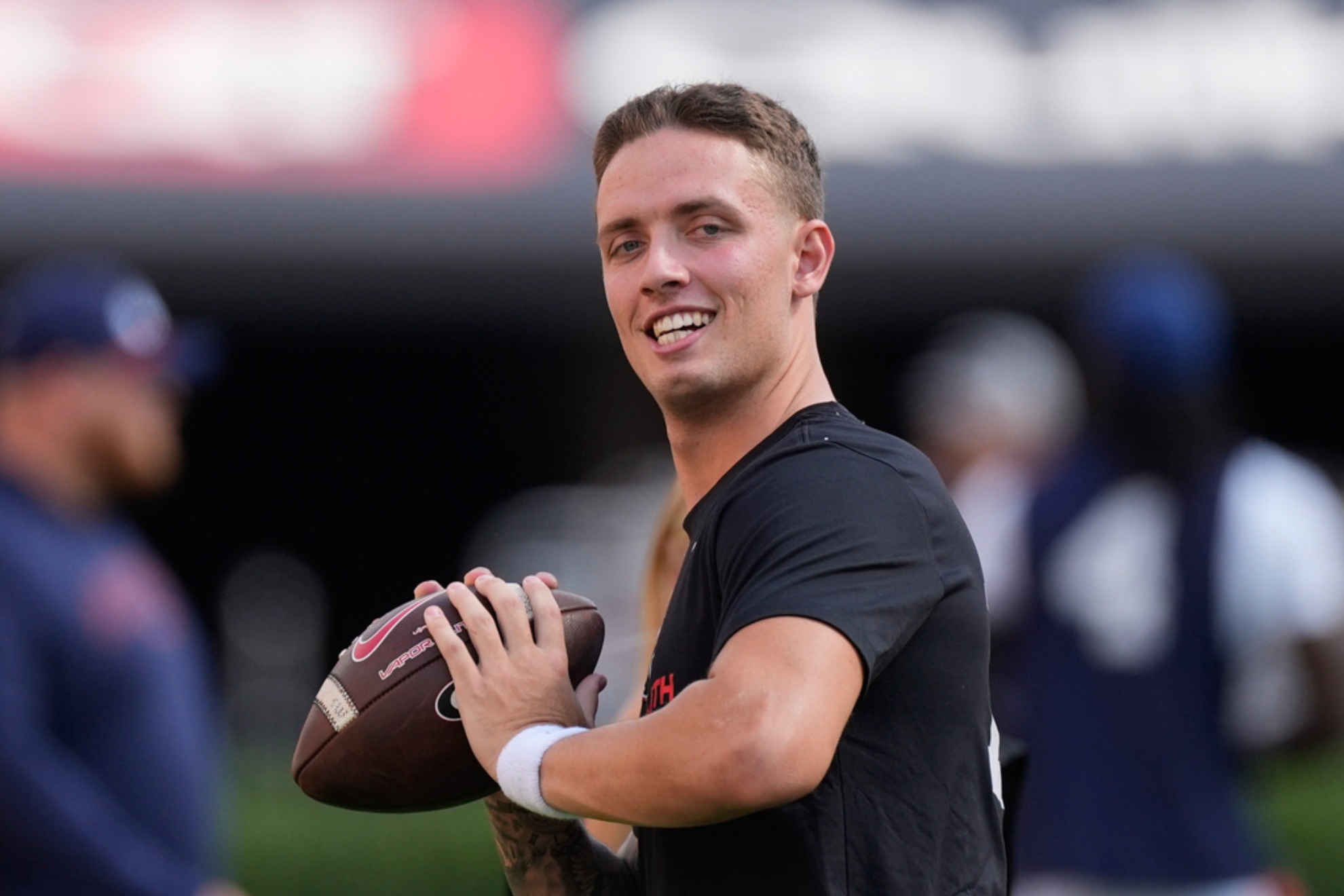Quarterback Carson Beck has not played for the University of Miami yet