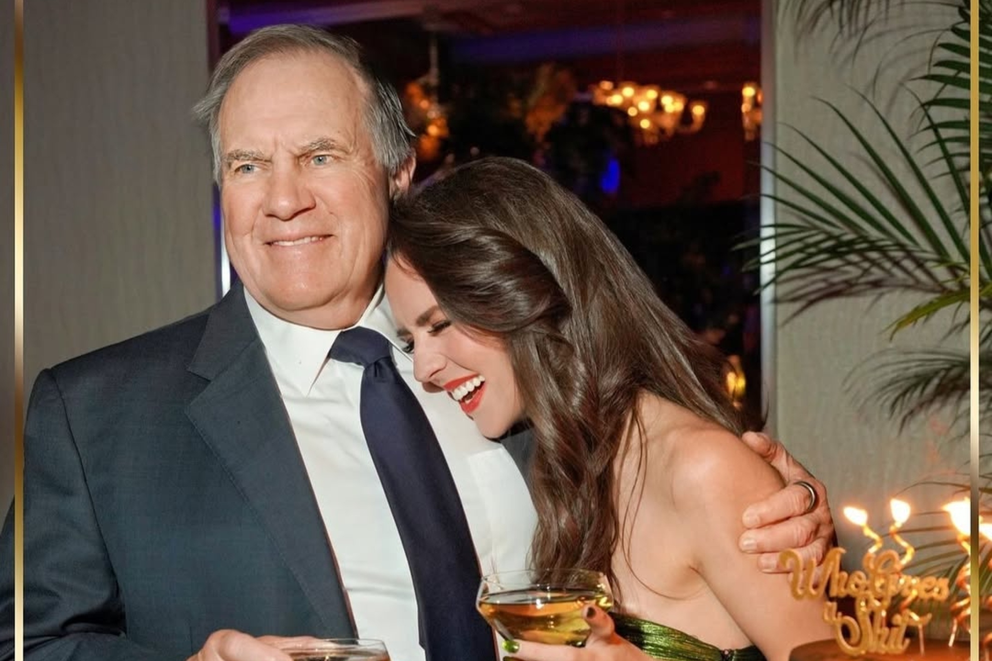 Jordon Hudson and Bill Belichick