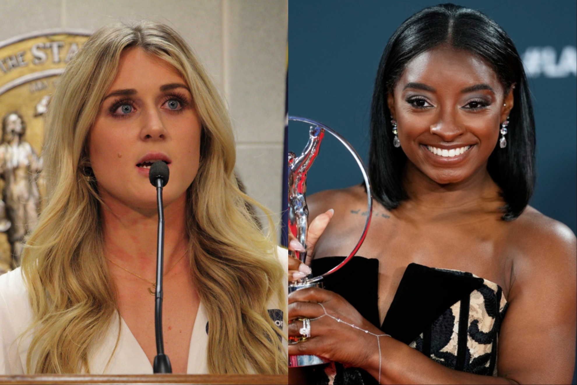 The online feud between Riley Gaines and Simone Biles has just taken a wild turn.