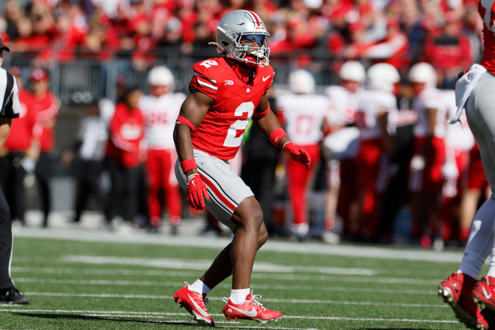 Caleb Downs during an Ohio State game during the 2024 college football season.