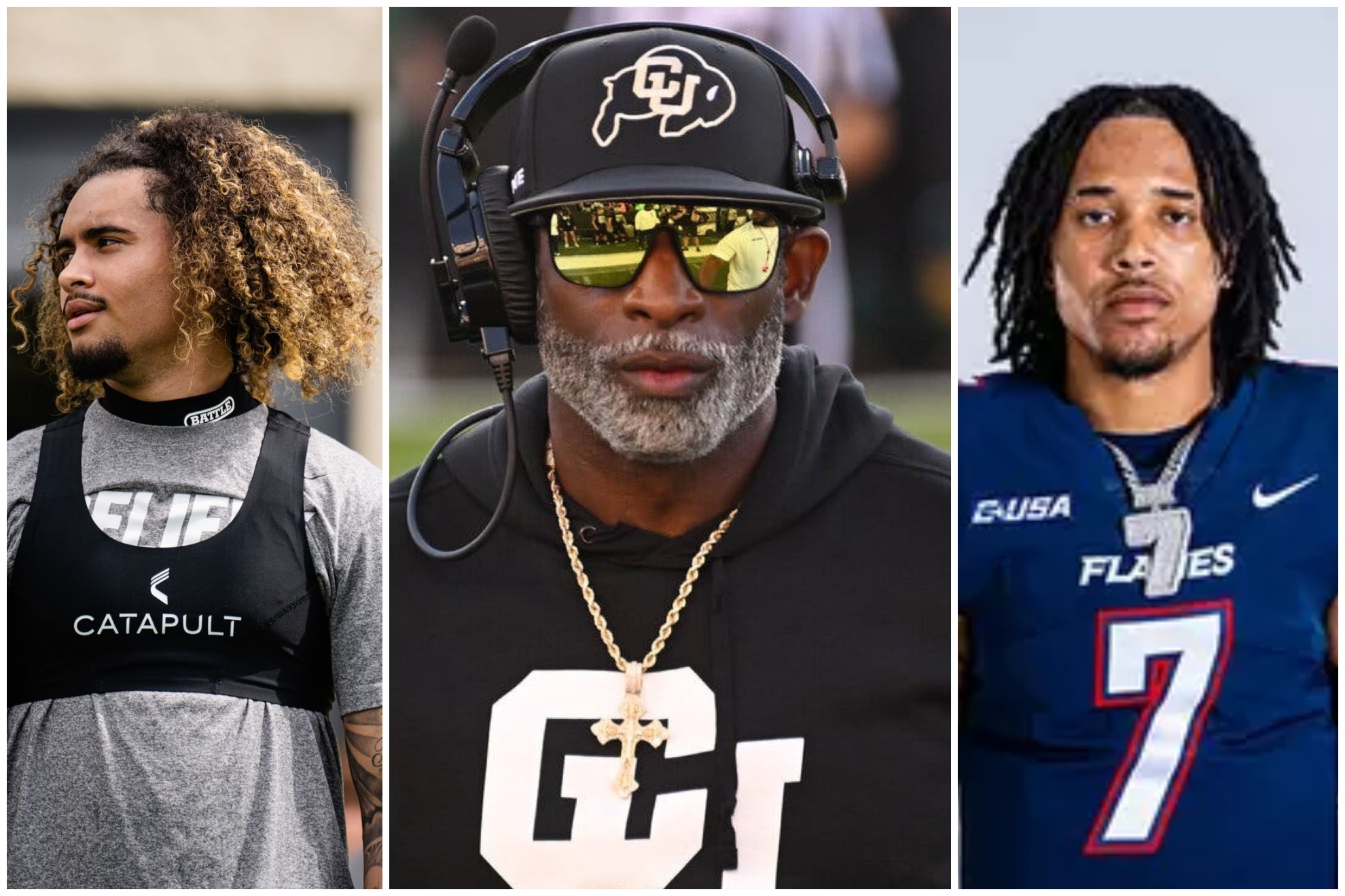 Julian Lewis, Deion Sanders and Kaidon Salter