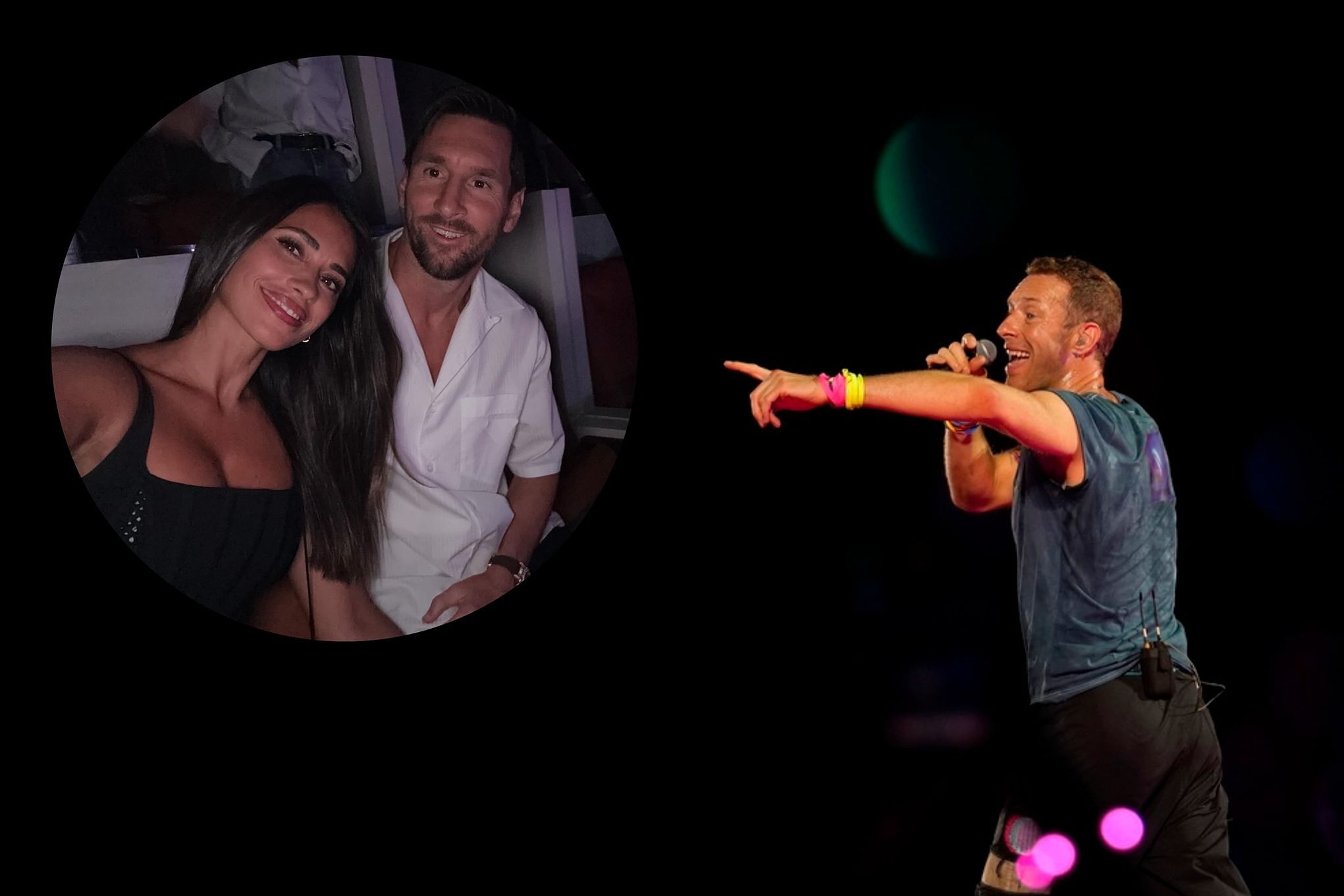 Lionel Messi and Antonela Roccuzzo caught on Coldplay concert cam same one that filmed the Andy Byron moment.