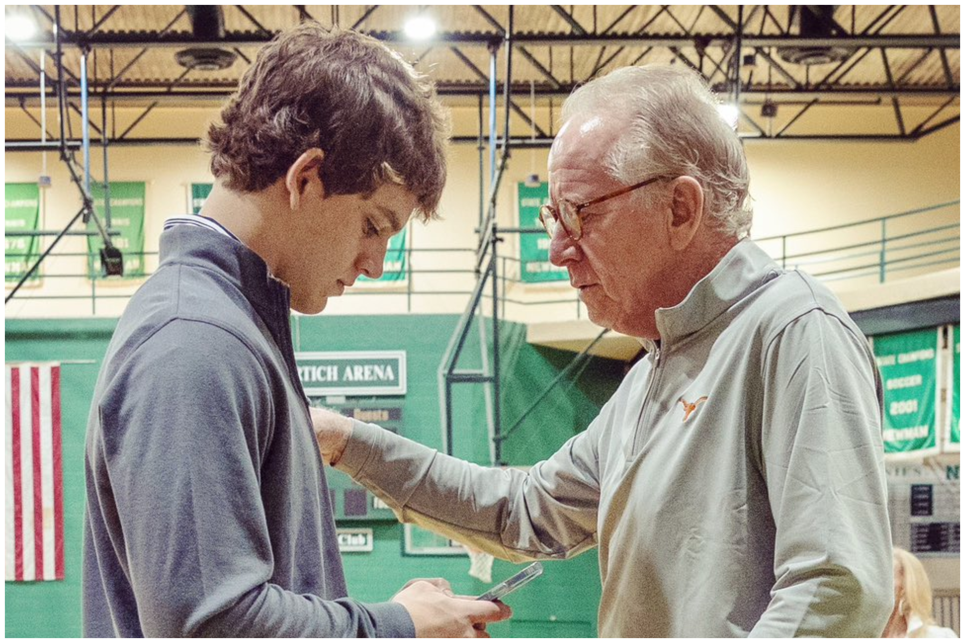 Arch Manning and his grandfather, Archie Manning