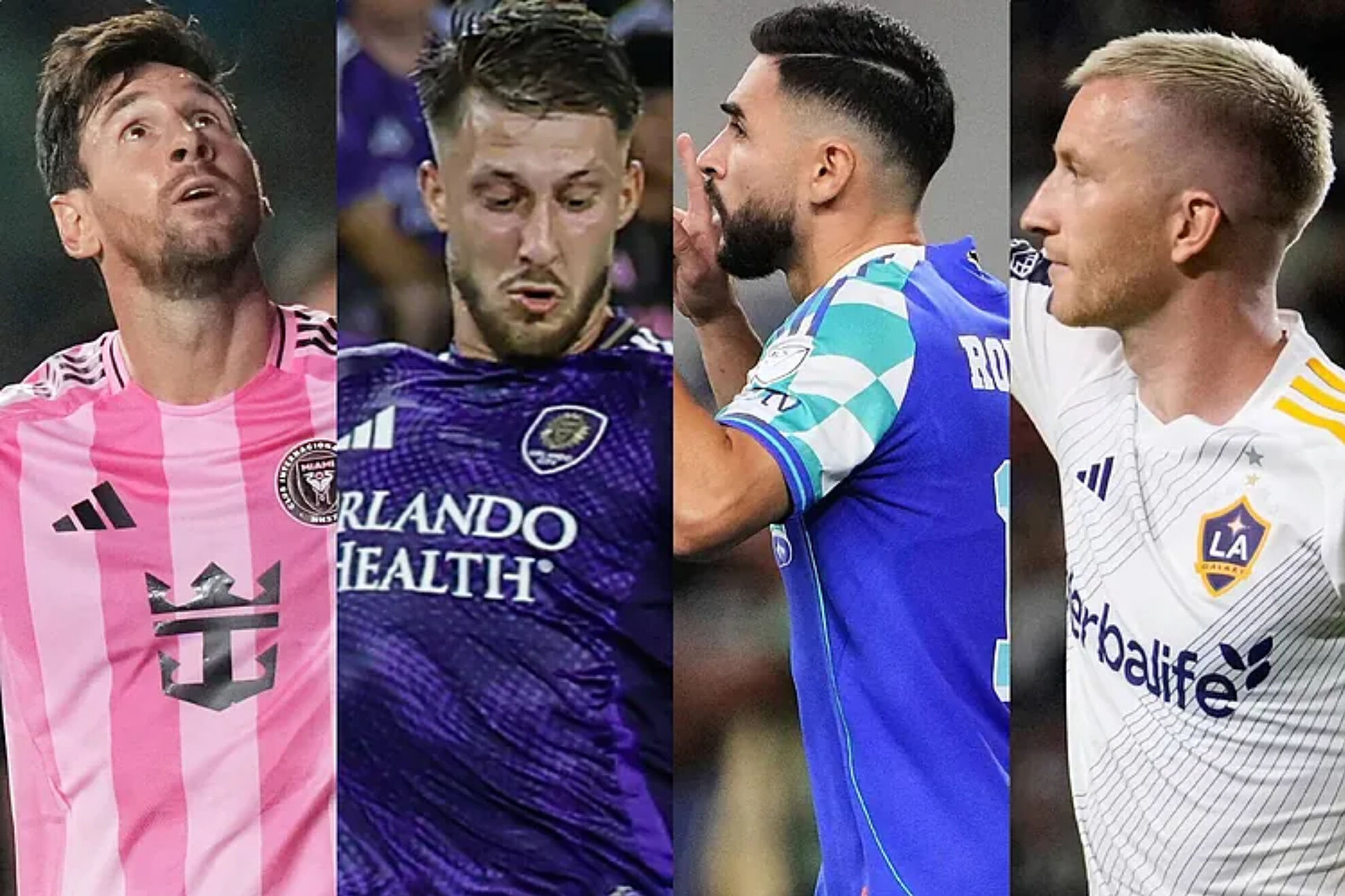 Miami vs. Orlando City and Seattle Sounders vs. Los Angeles Galaxy in the 2025 Leagues Cup semifinals.
