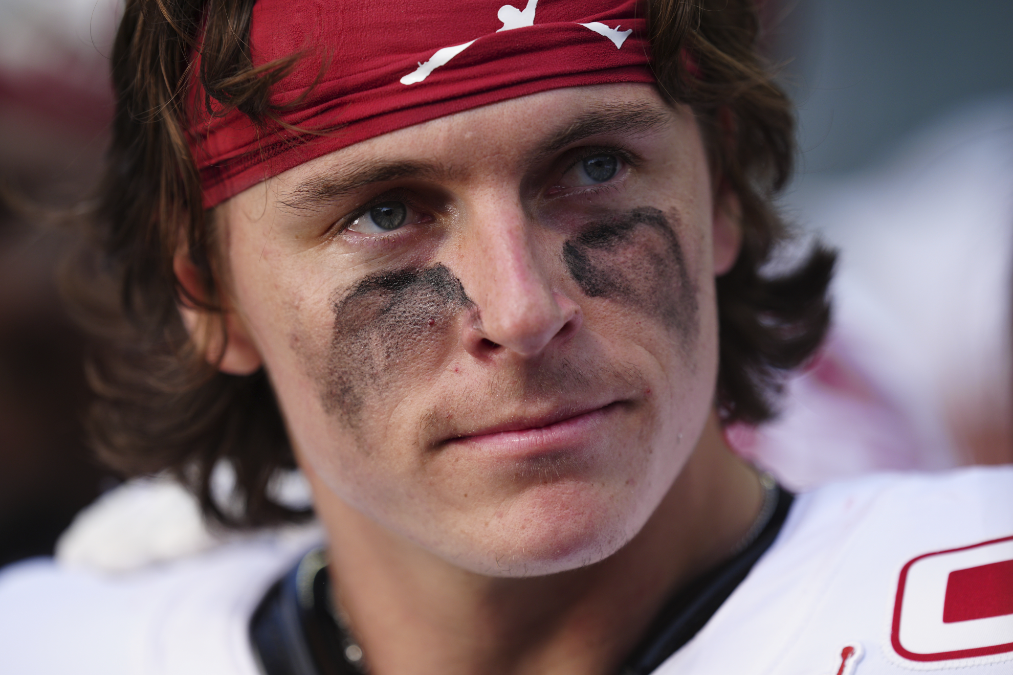 Oklahoma quarterback John Mateer in action during an NCAA college football game against Temple, Saturday, Sept. 13, 2025, in Philadelphia. (AP Photo/Derik Hamilton)