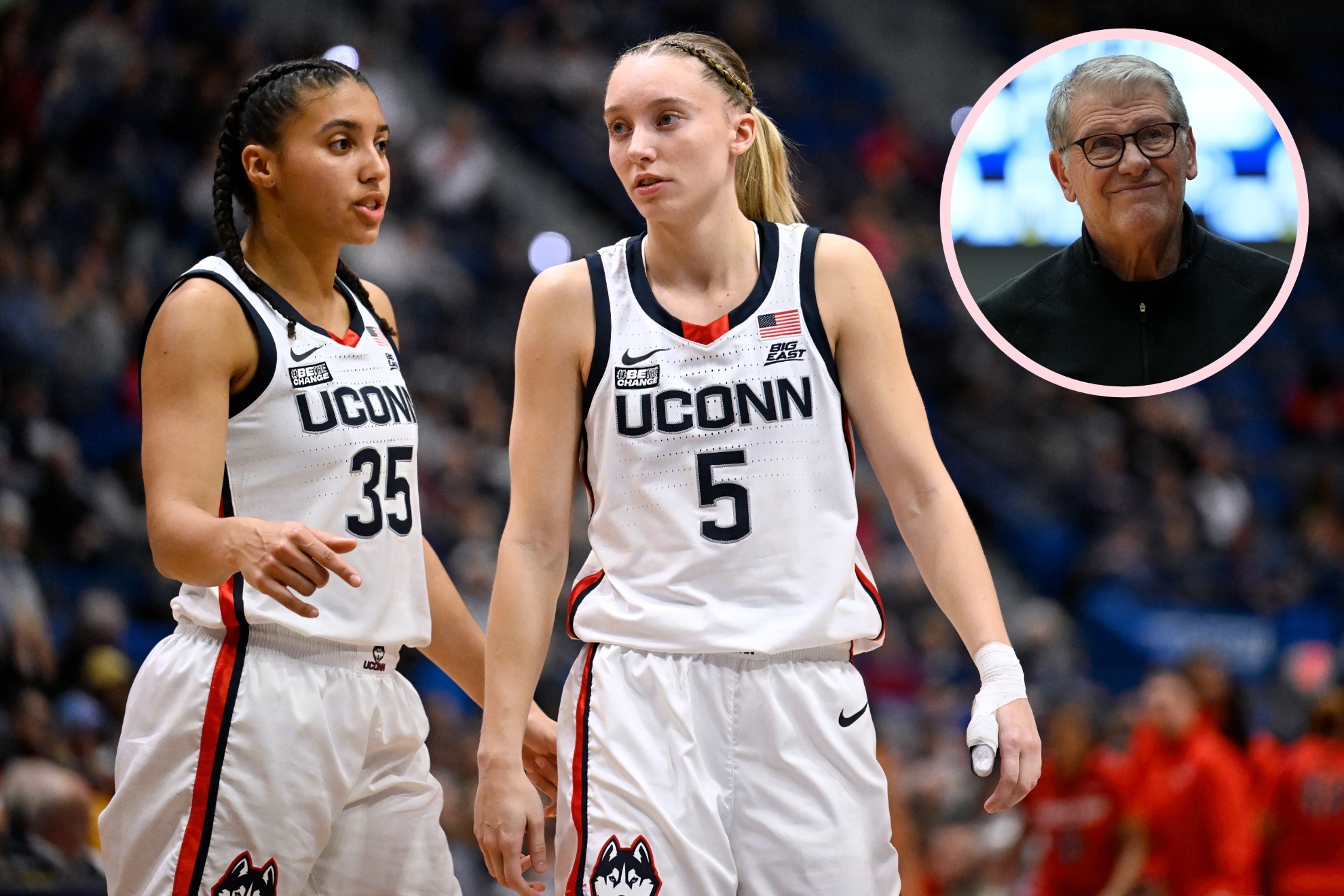 Geno Auriemma's game with Azzi Fudd Sparks awkward moment with Paige Bueckers.