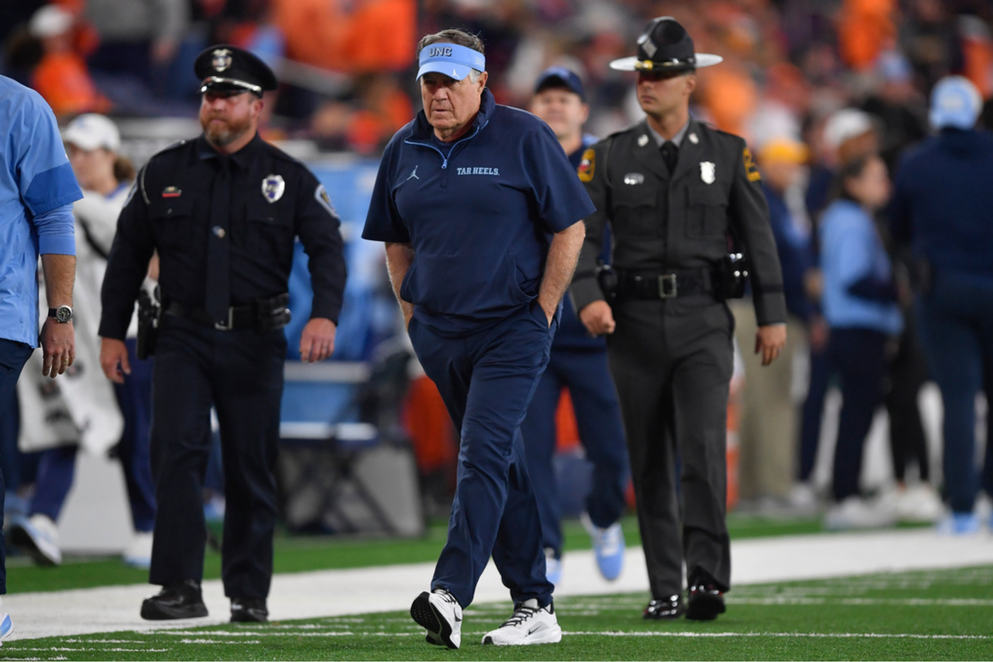 North Carolina head coach Bill Belichick