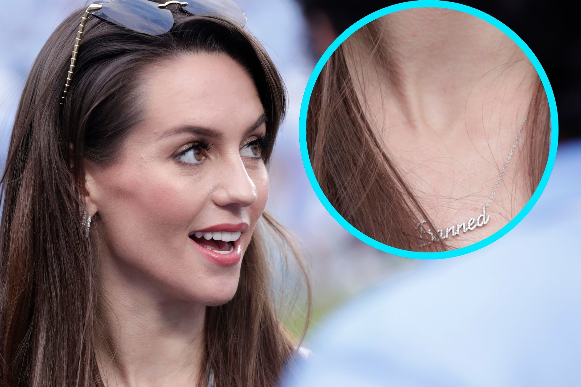 She was also wearing a necklace with the word "forbidden" clearly visible for all to see.