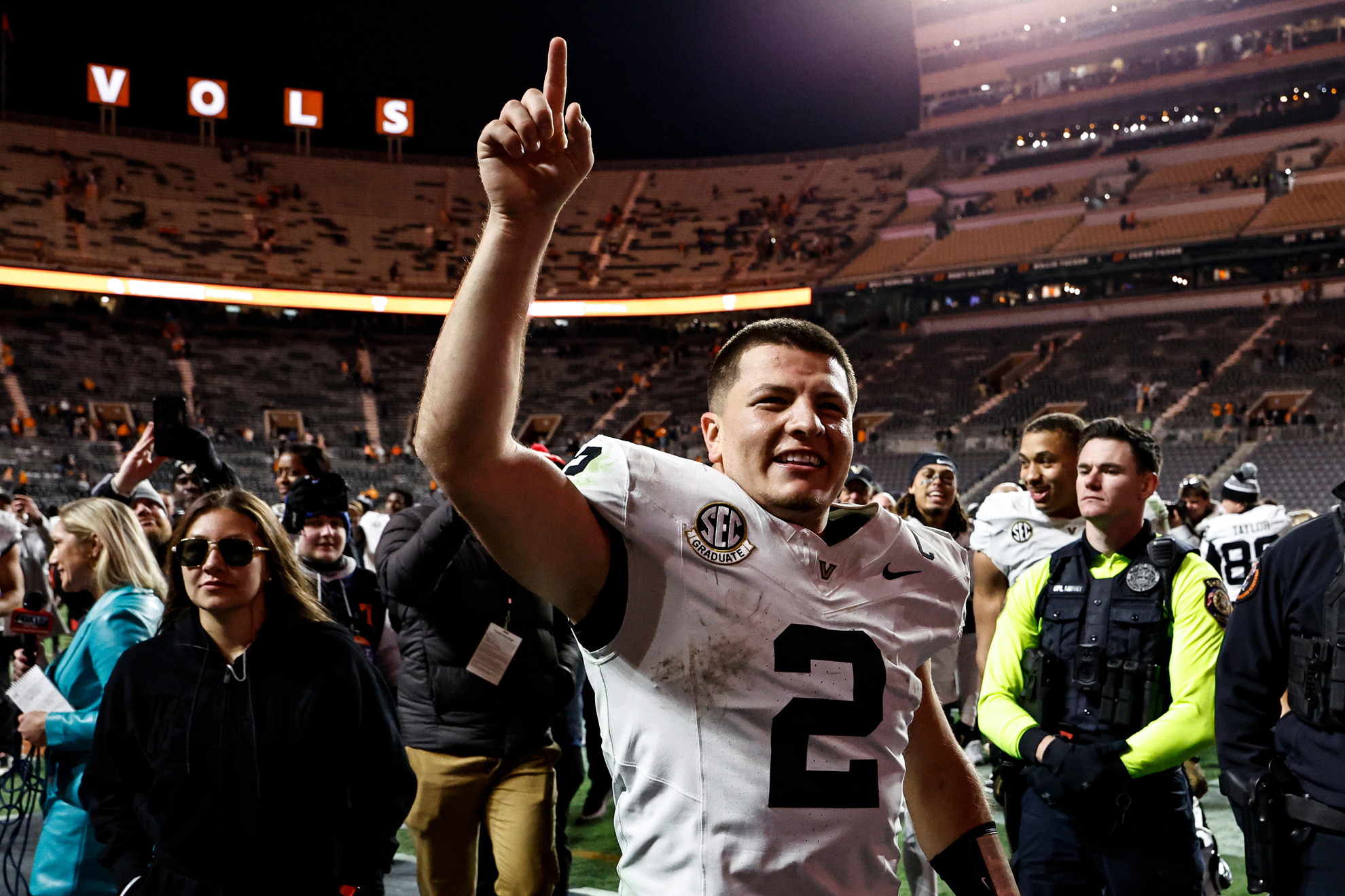 Vanderbilt quarterback Diego Pavia