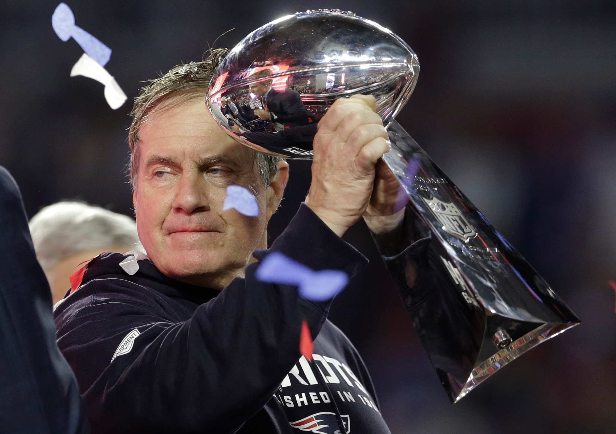 Bill Belichick, pictured in 2015 when he won the Super Bowl with the New England Patriots
