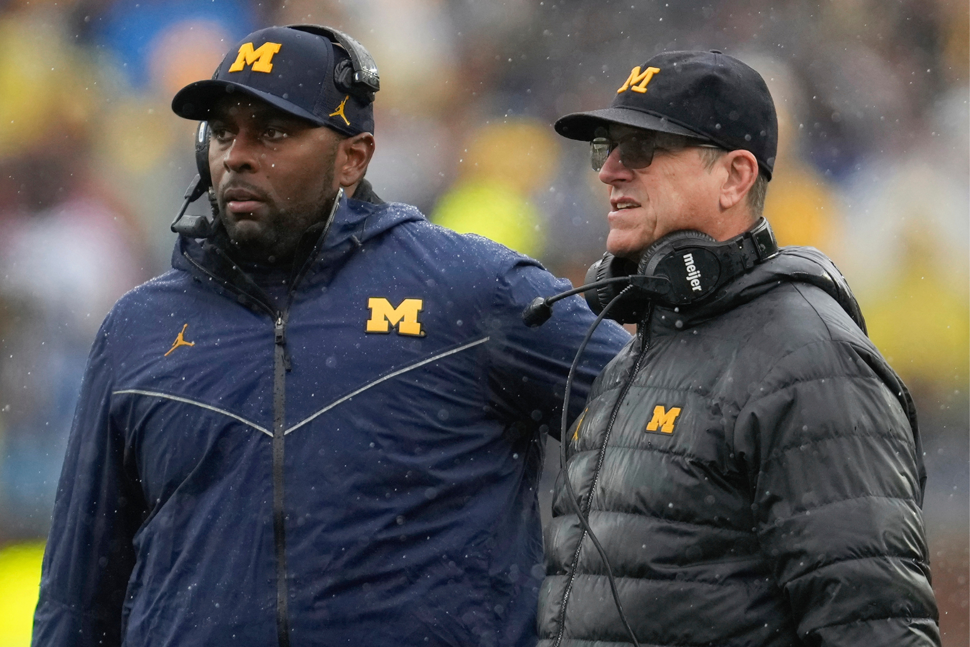Sherrone Moore was on Jim Harbaugh's staff at Michigan from 2018 to 2023 before taking over as head coach of the Wolverines in 2024.