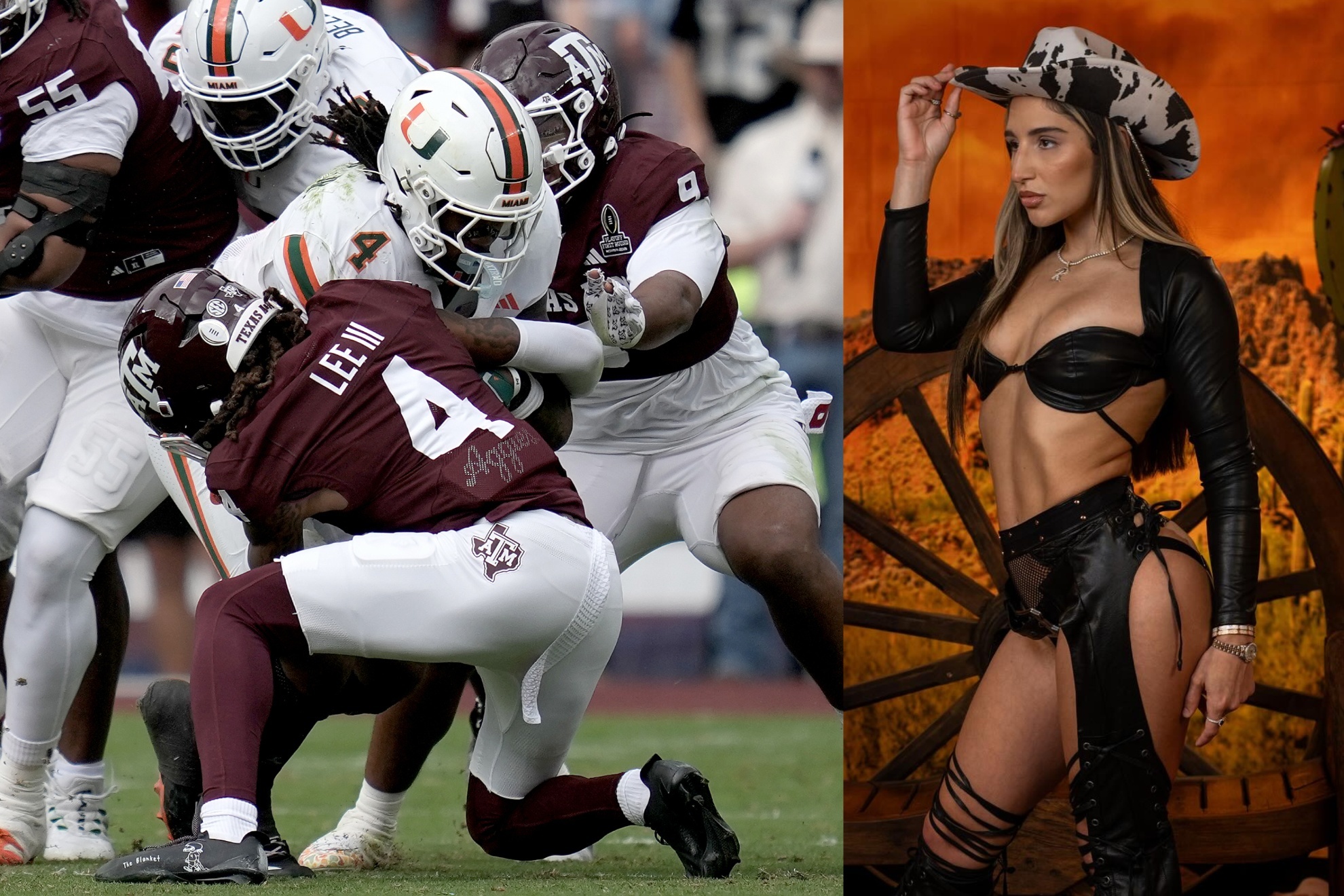 Abella Danger stole the spotlight from the Aggies and the Hurricanes during the CFP.