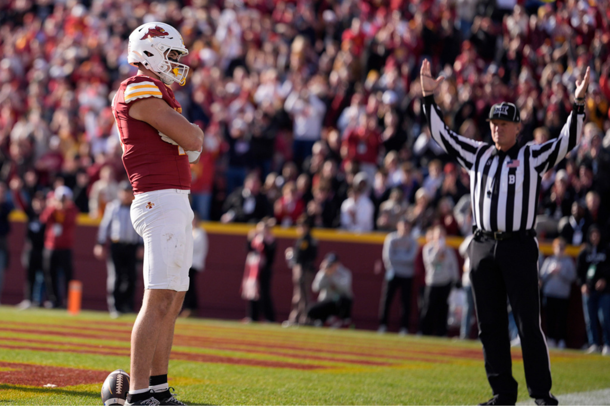 Iowa State tight end Benjamin Brahmer