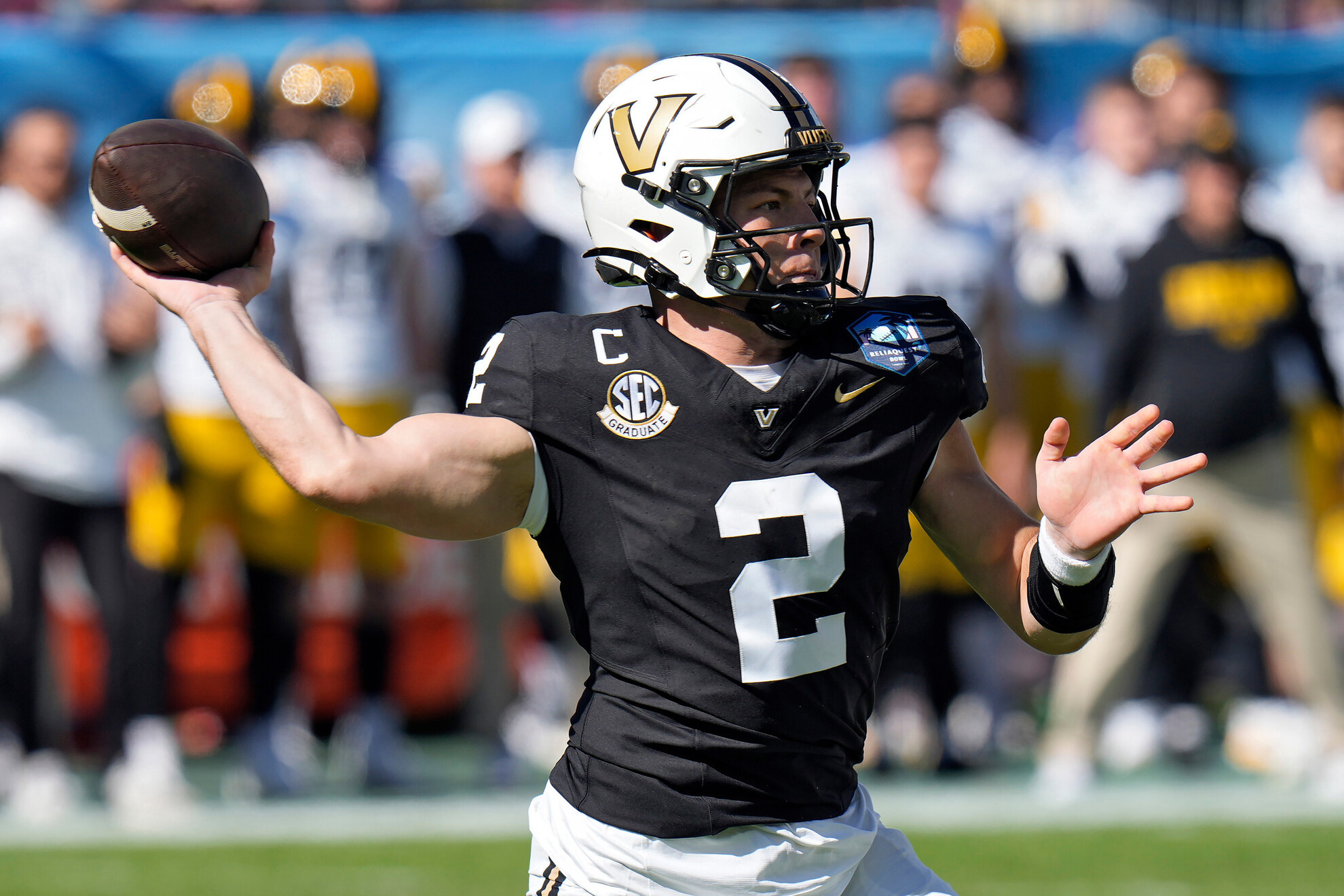 Vanderbilt quarterback Diego Pavia