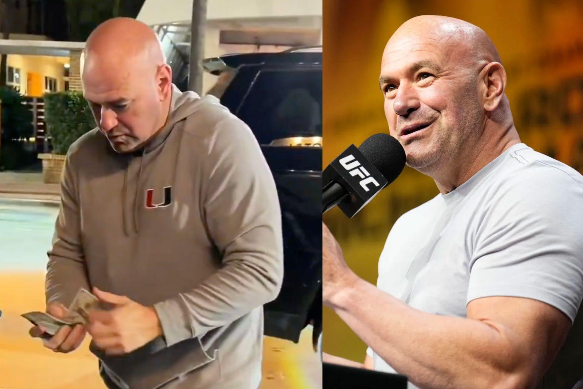 Dana White caught on camera leaving a massive tip during CFP title game night