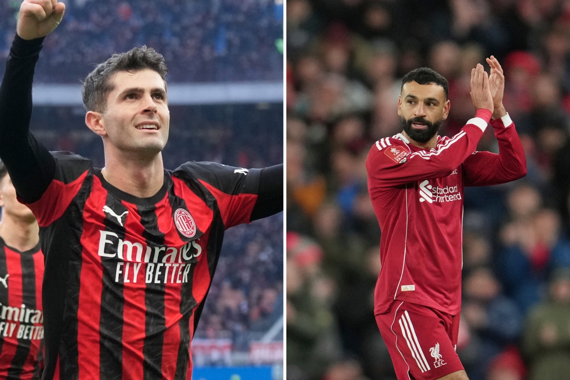 Christian Pulisic and Mohamed Salah
