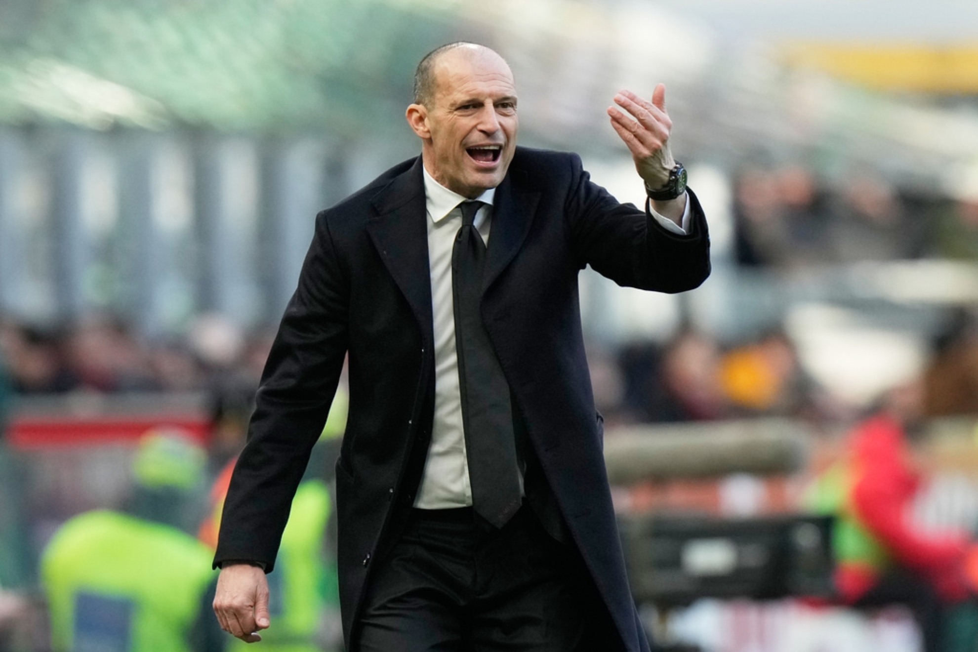 AC Milan's head coach Massimiliano Allegri gestures.