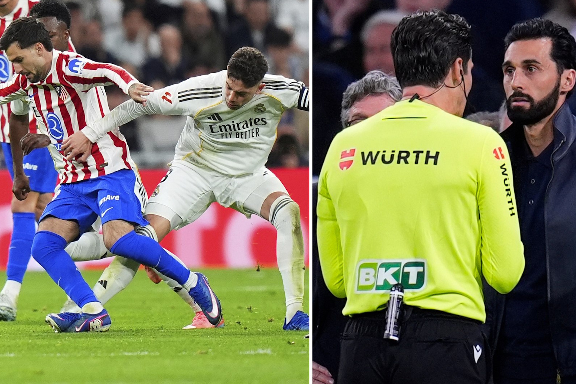 Valverde's tackle on Baena that resulted in a red card.
