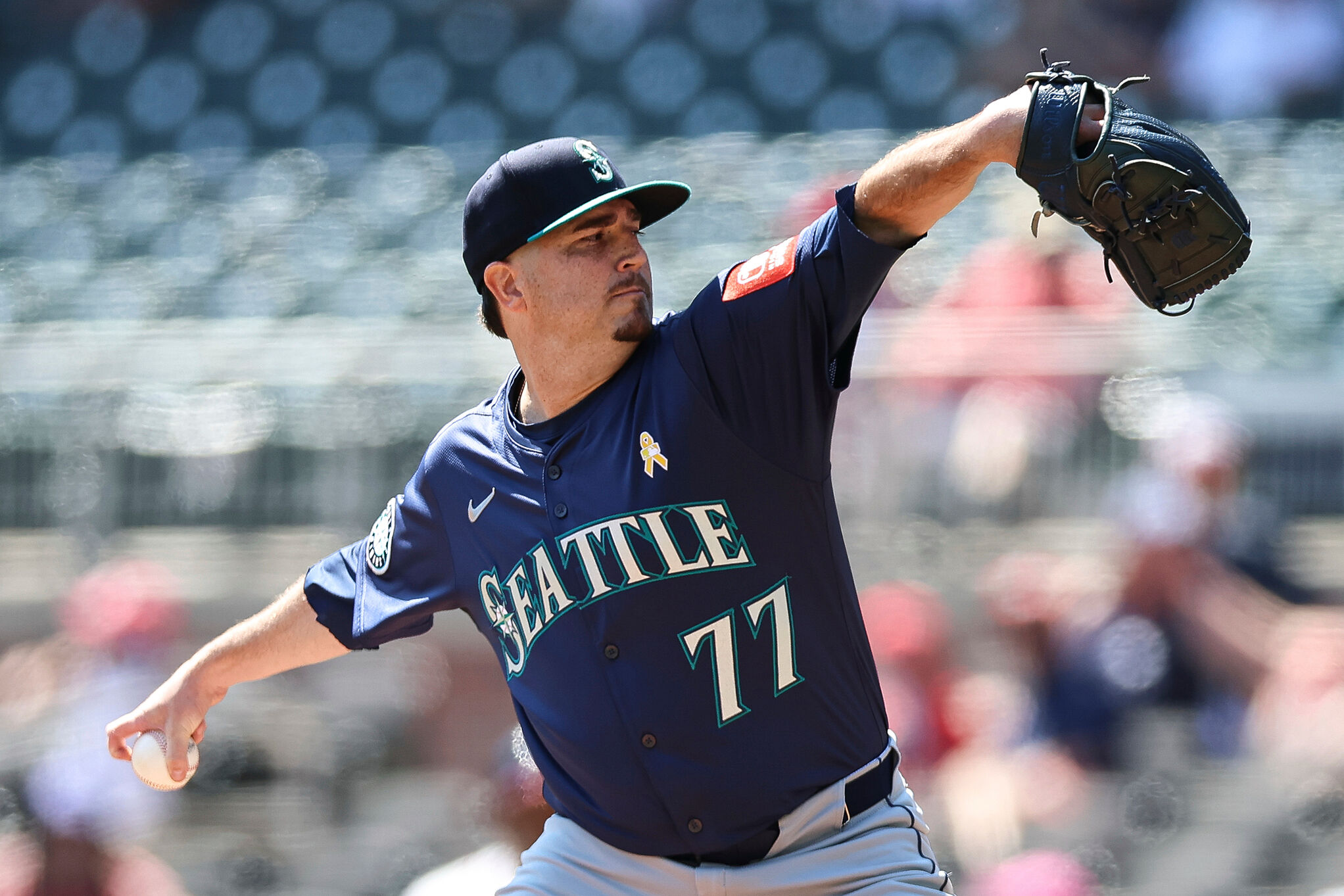 Luke Jackson with the Mariners