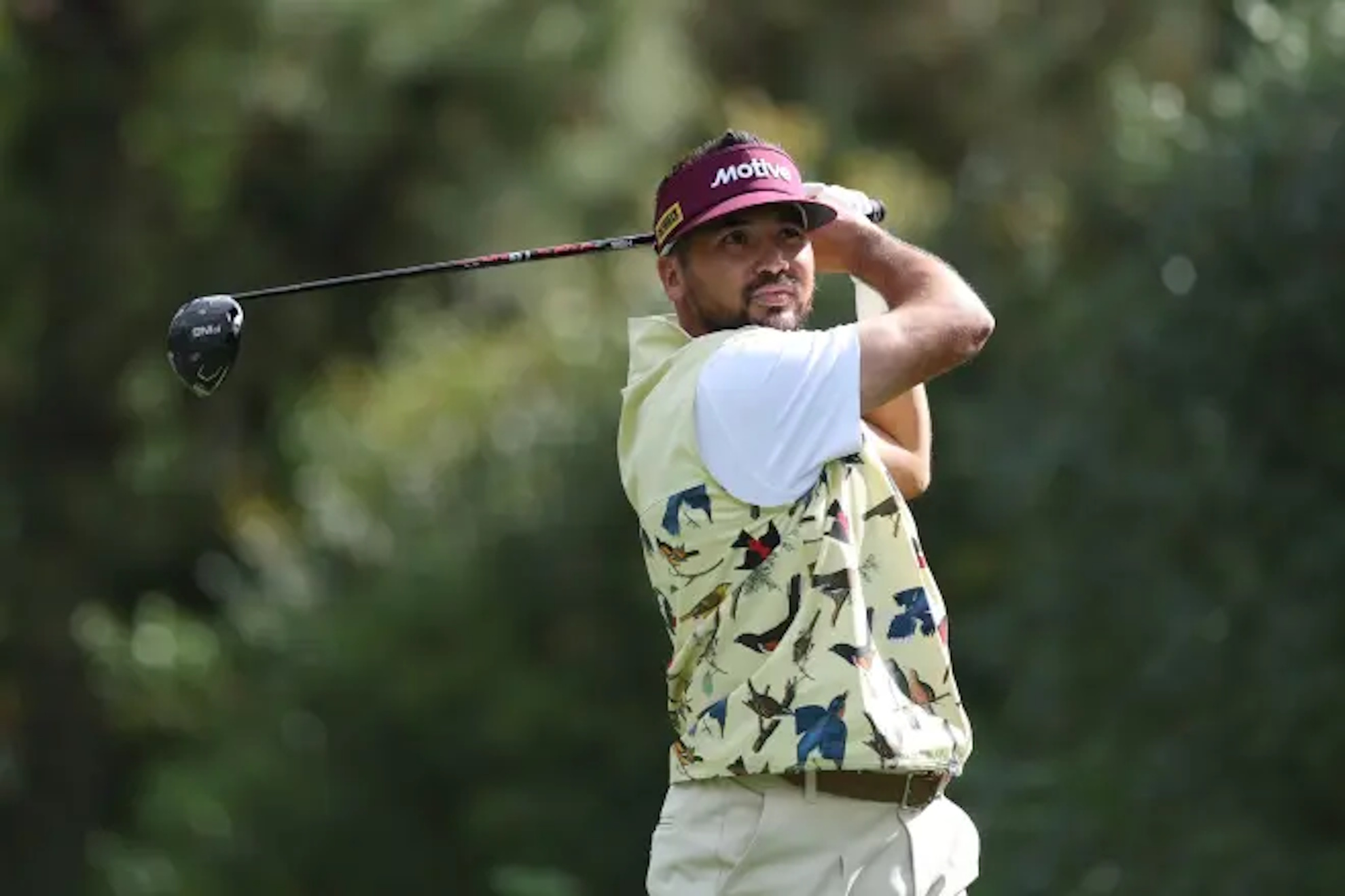 Jason Day during the practice round at the Masters Tournament in Augusta.