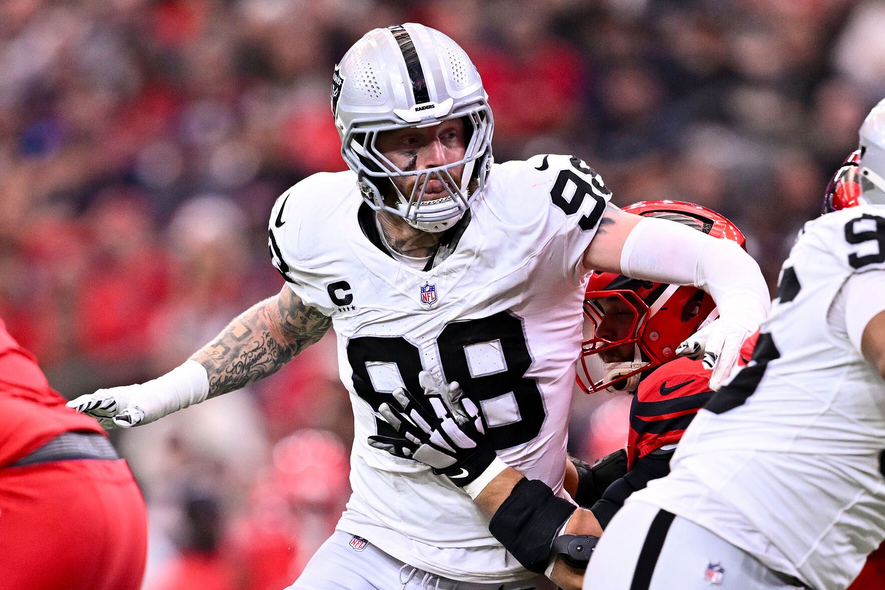 Maxx Crosby is back with the Las Vegas Raiders after a tumultuous offseason.