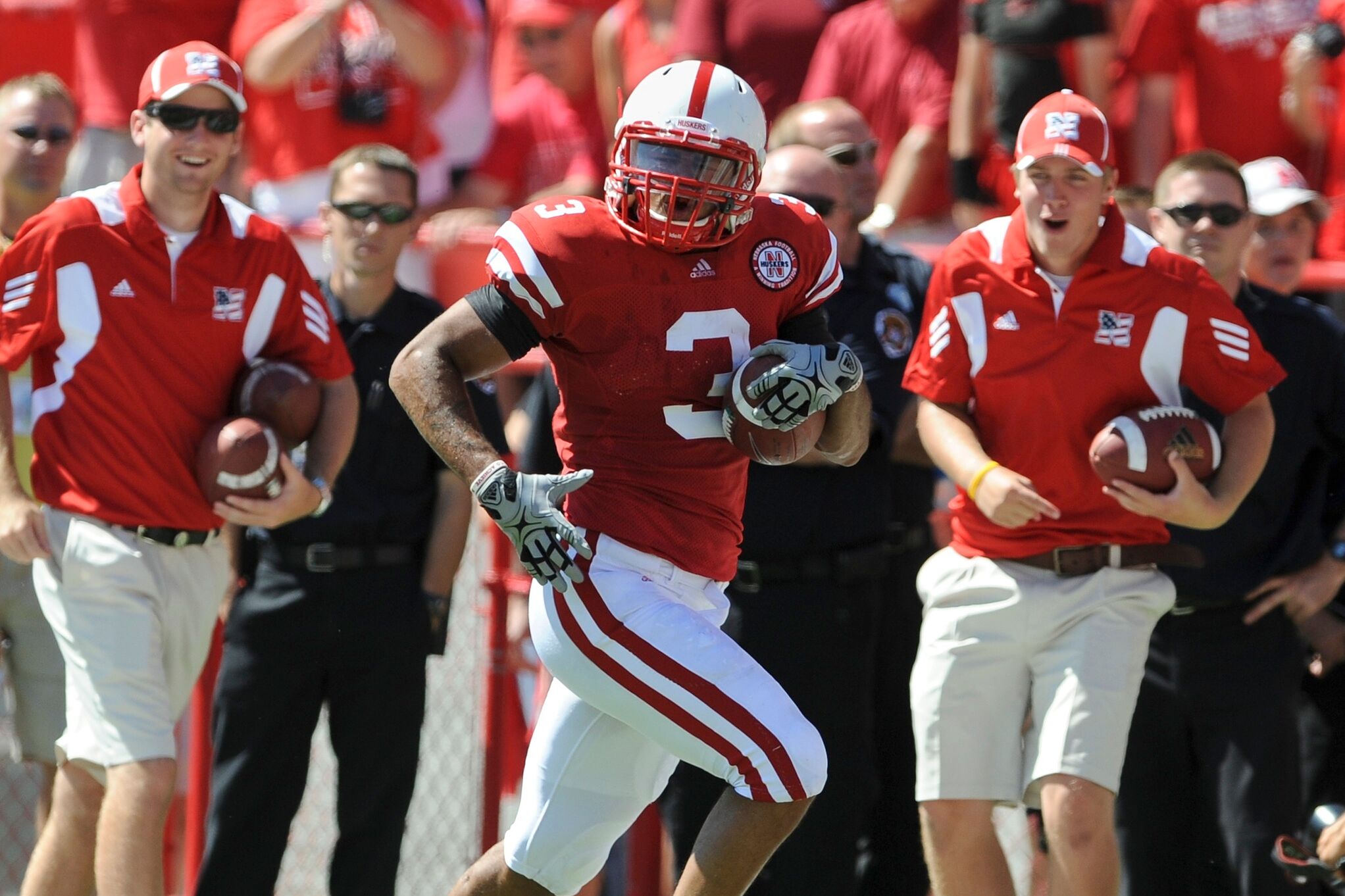 Nebraska's Rickey Thenarse (3) in 2010
