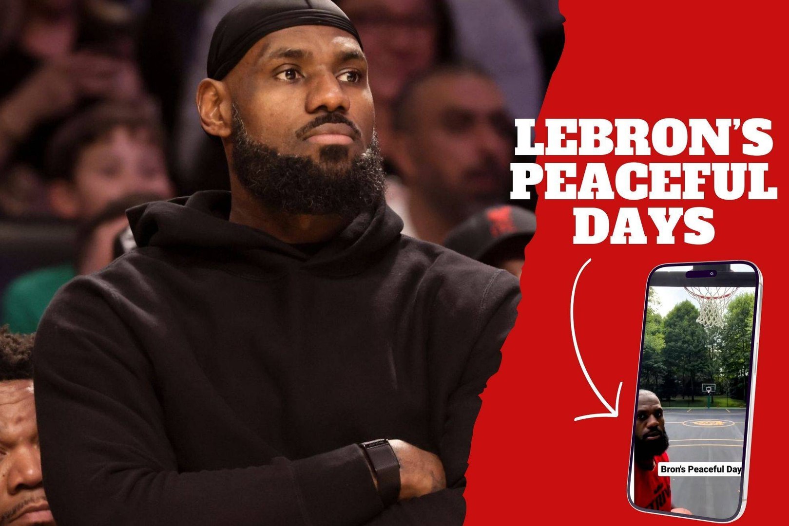 LeBron James shows what activity was he involved in during his absence from the Lakers