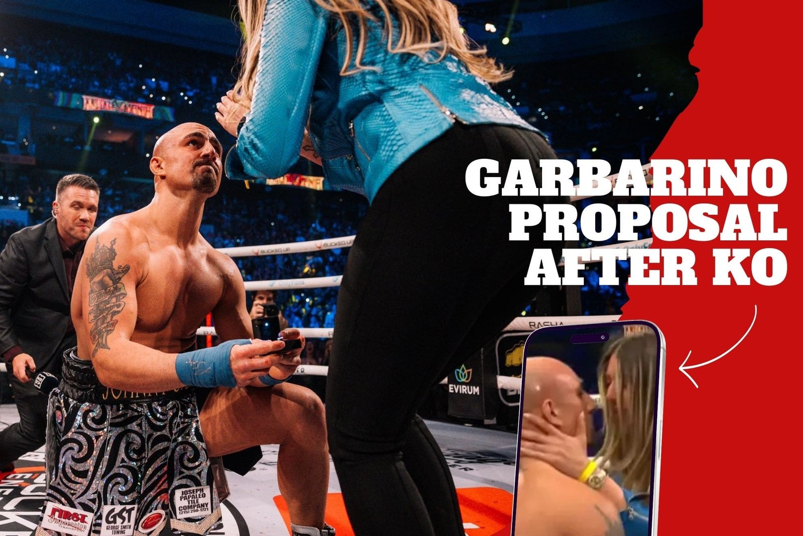 Epic proposal! BKFC fighter John Garbarino knocked out his rival and then propose to her girlfriend