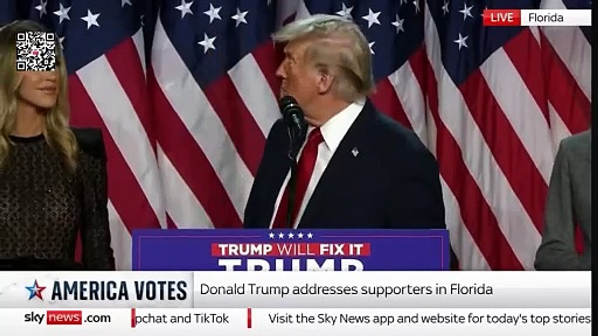 US Open winner Bryson DeChambeau is called out by Trump to get on the stage after the Republican's victory in the 2024 Presidential Elections