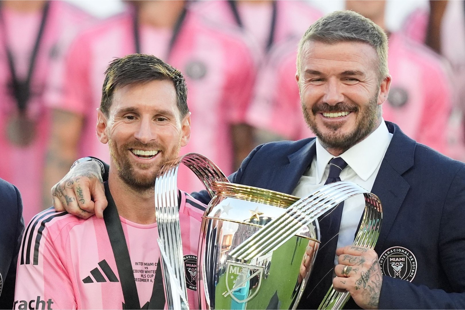 Messi receives intentional “told you so” gesture from Beckham during MLS championship embrace