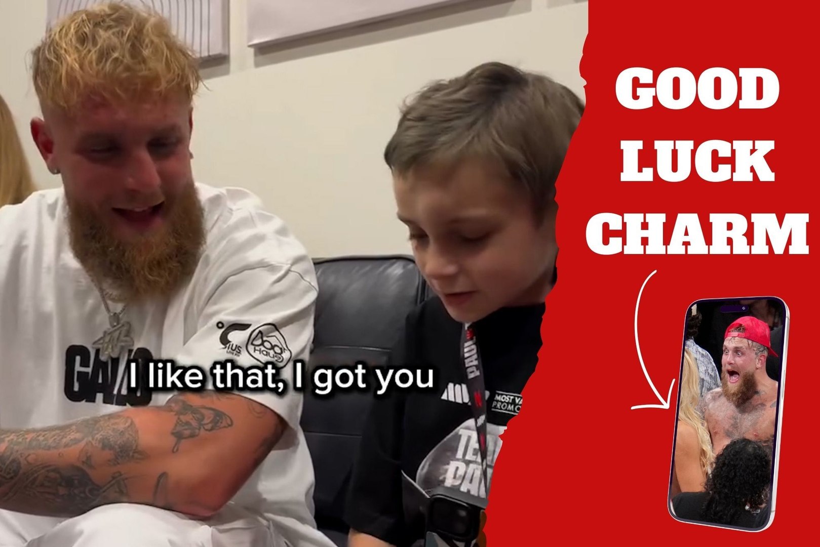 Jake Paul shares a very special moment with a child that's battling cancer and it gives him confidence to beat Mike Tyson