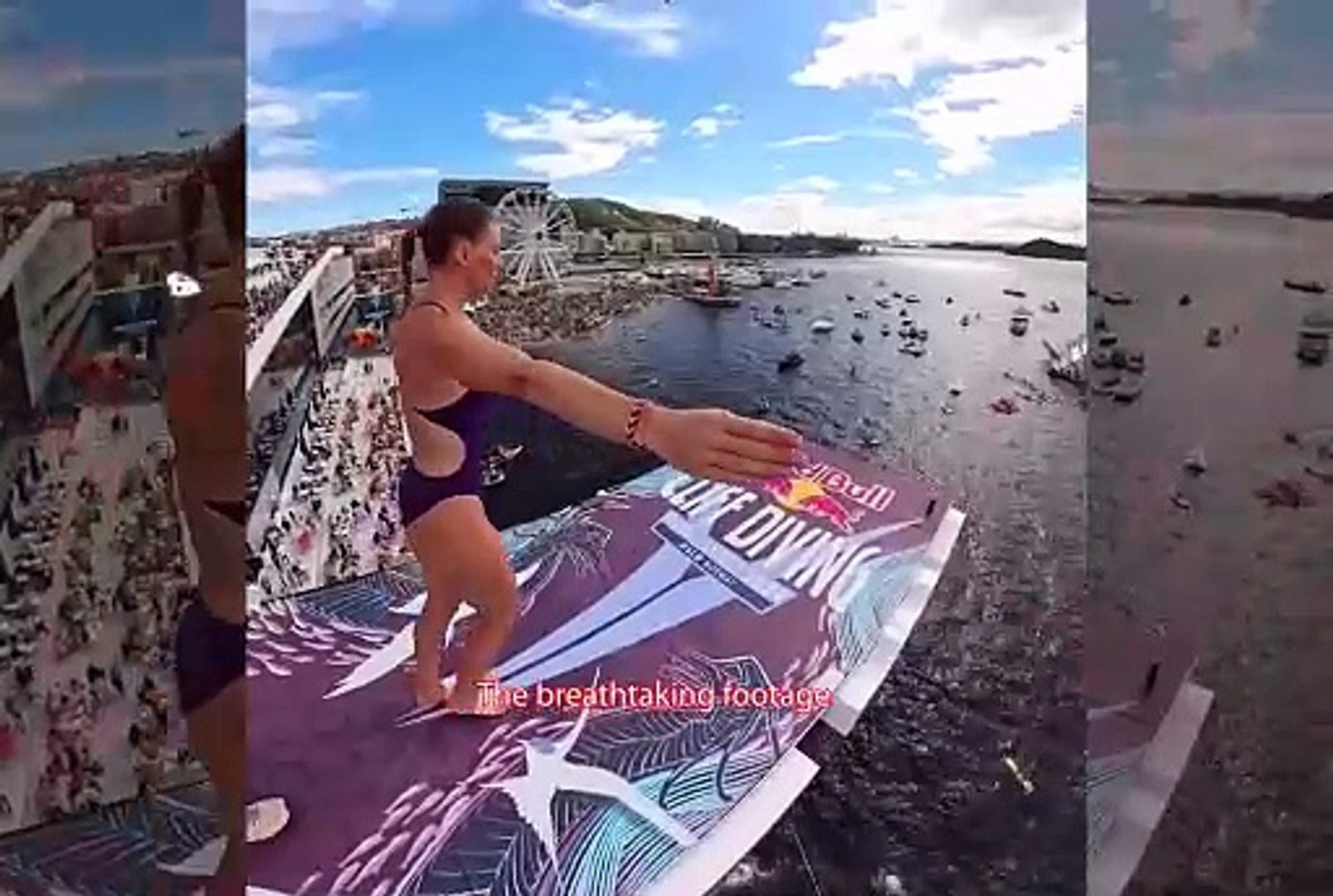 Crazy diver dares insane heights