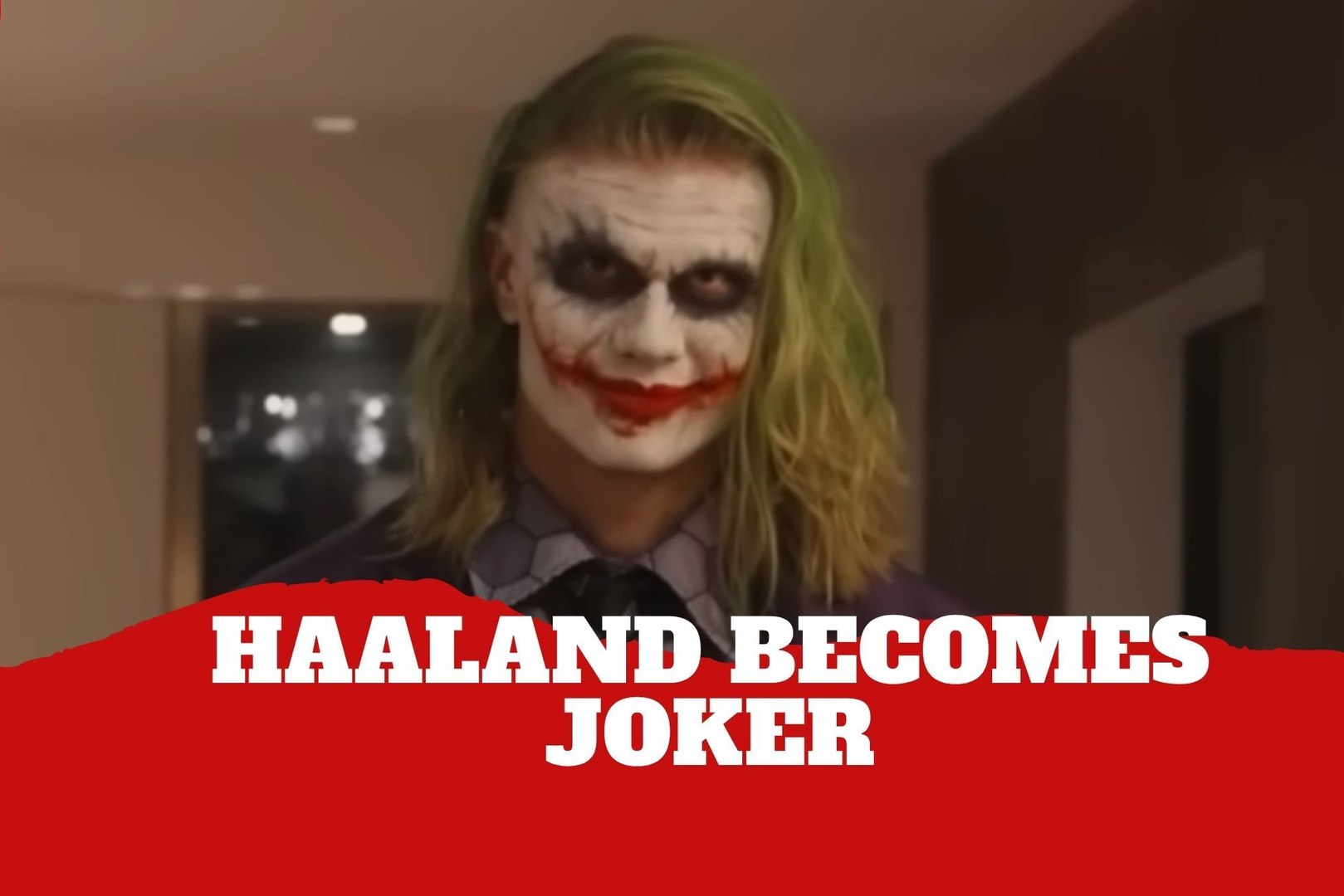 Haaland takes over Halloween with impressive Joker personification