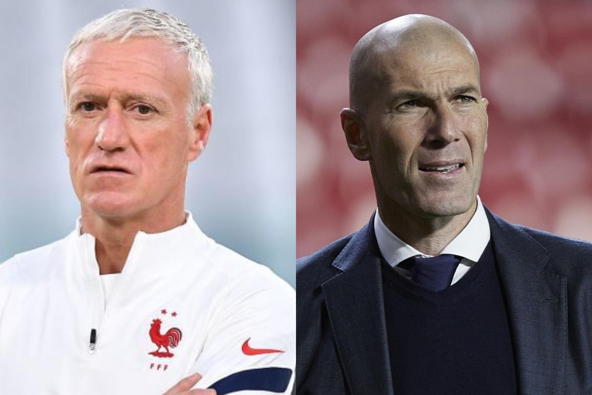 Didier Deschamps and Zinedine Zidane.