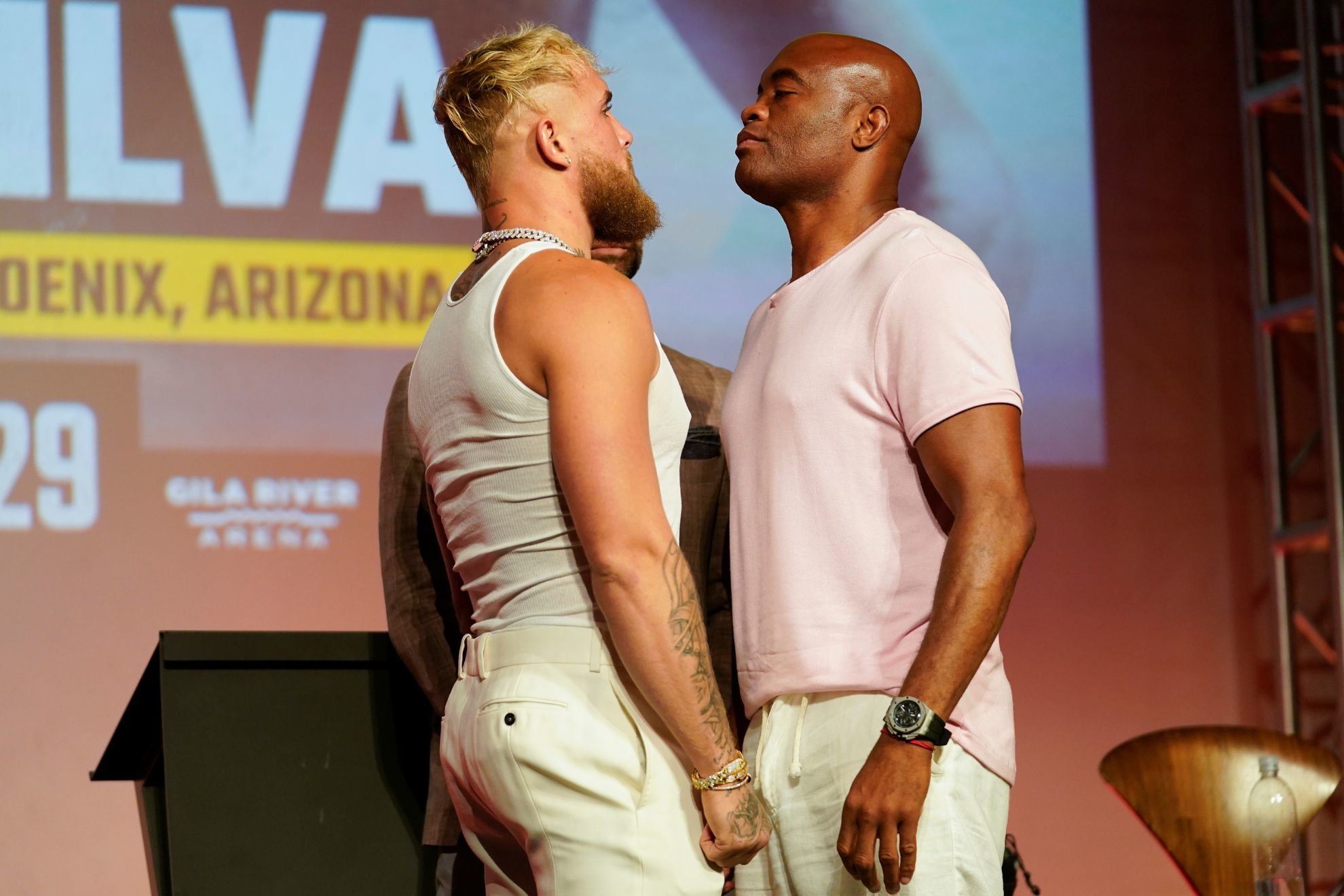 Jake Paul (left) and Anderson Silva (right)