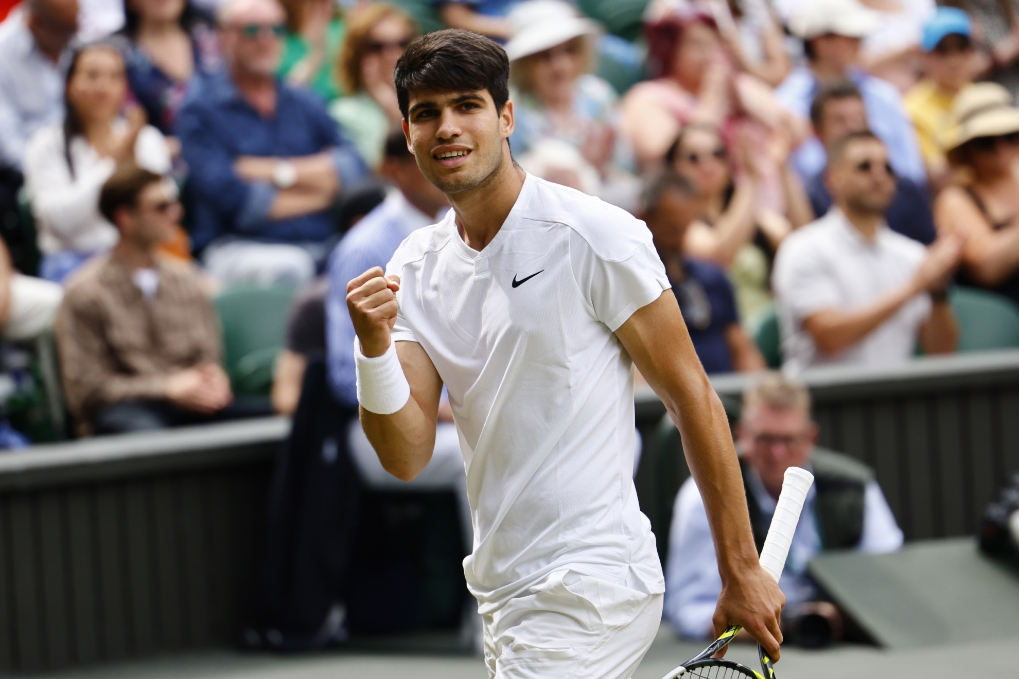 Alcaraz celebra un punto