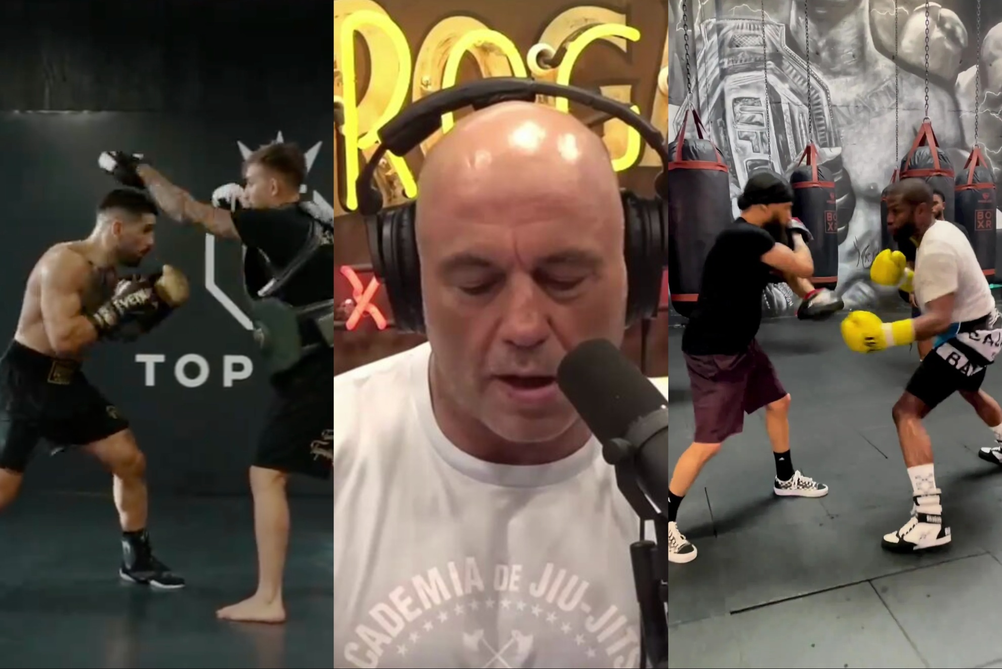 Joe Rogan, Ilia Topuria and Floyd Mayweather